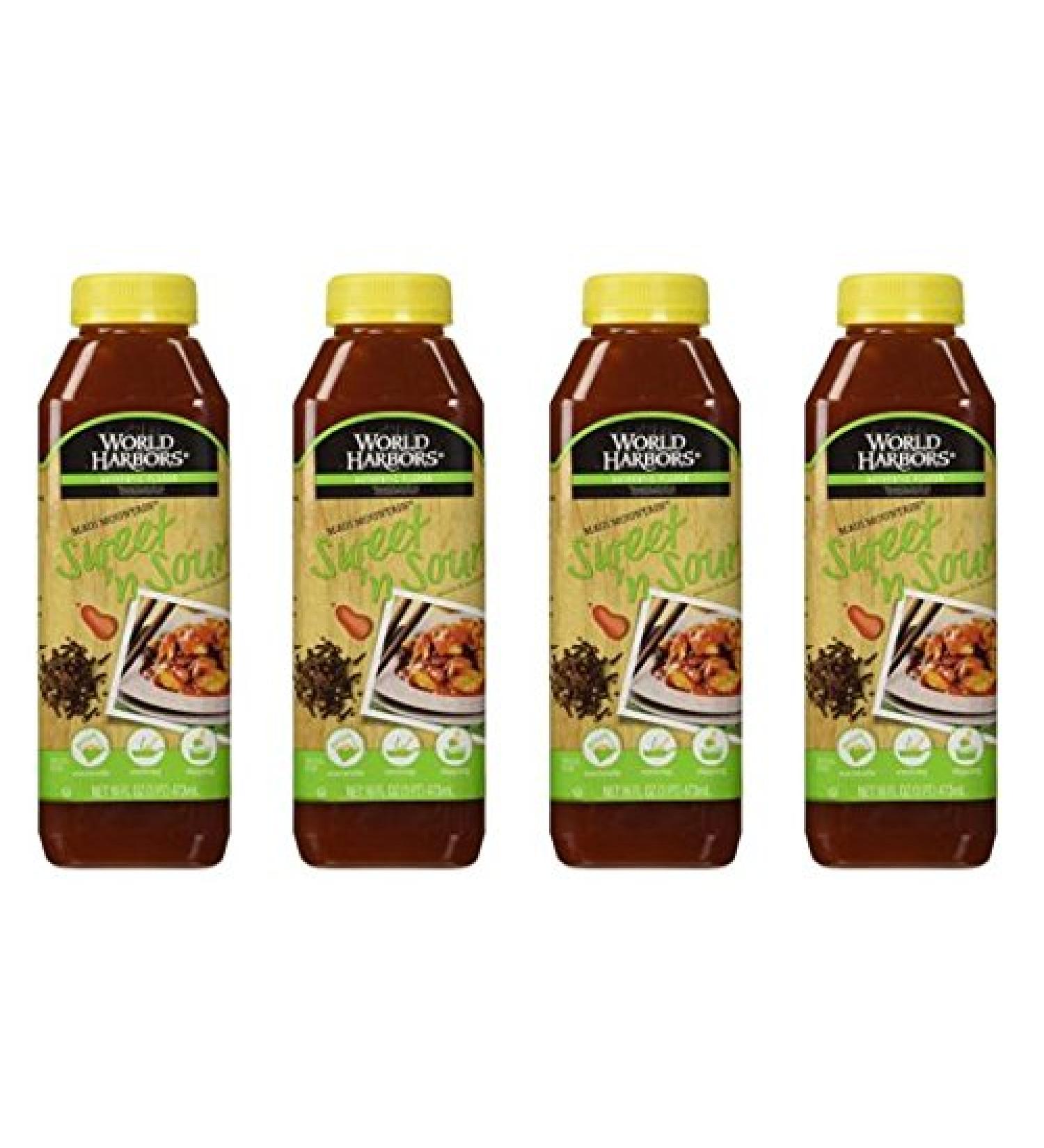 World Harbor, Maui Mountain, Hawaiian Style Sweet & Sour Sauce, 16oz (Pack of 4) 1 Pound (Pack of 4)