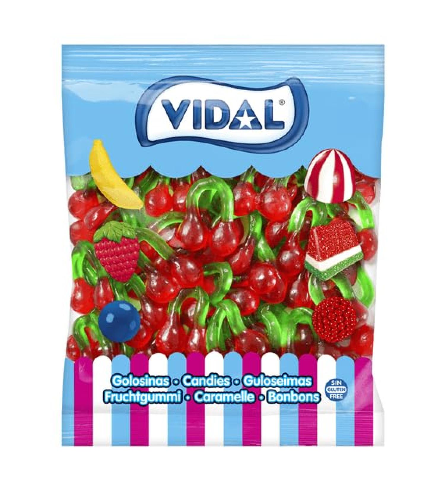 Large Twin Cherry Sweets - 1KG Bag Sweets Cherries - Cherry Flavoured Gummy Sweets - Gluten Free