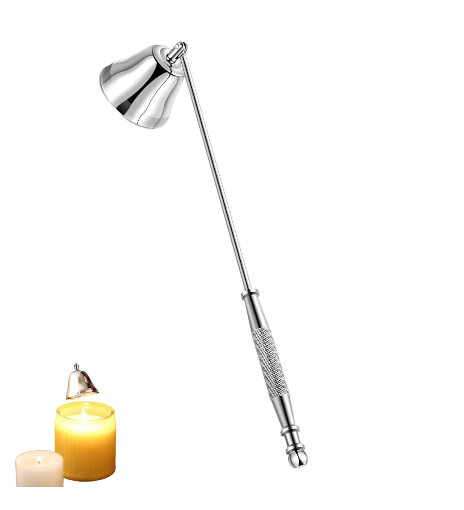 TFsylisa Stainless Steel Candle Extinguisher | Long Handle Bell-Shaped Snuffer | Premium Candle Accessory for Wick Flame Control - Buy Online on SooperMarket.com