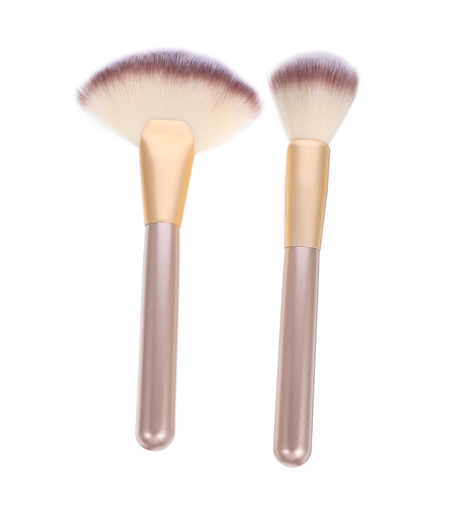 minkissy 3 Sets Makeup Brush Fan Makeup Brush Major Concealer Brush Wooden Handle - Buy Online on SooperMarket.com