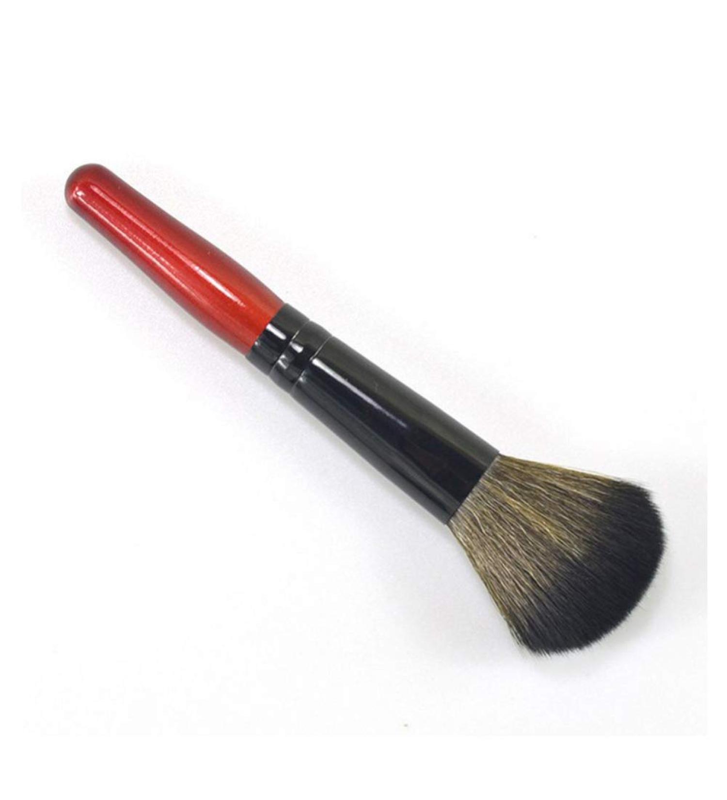 Wine Red Cosmetic Brush Set - Wood Handle Nylon Foundation & Blush Brush for Effortless Makeup Application - Buy Online on SooperMarket.com