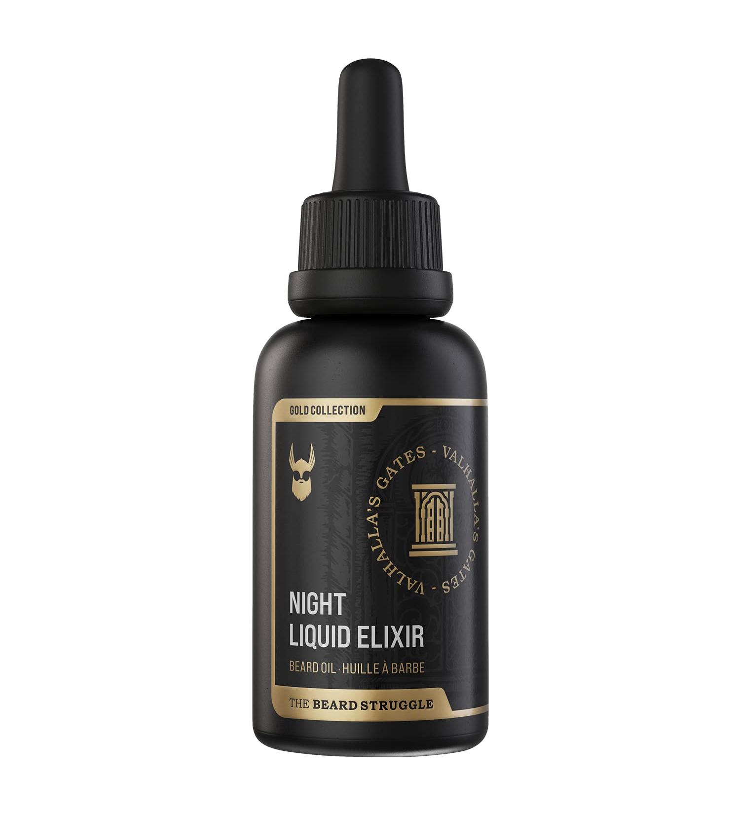 The Beard Struggle Night Liquid Elixir Beard Oil - Valhalla's Gates (30ml) | Natural Beard Oil for Men - Softens, Moisturizes & Promotes Healthy Beard Growth - Buy Online on SooperMarket.com