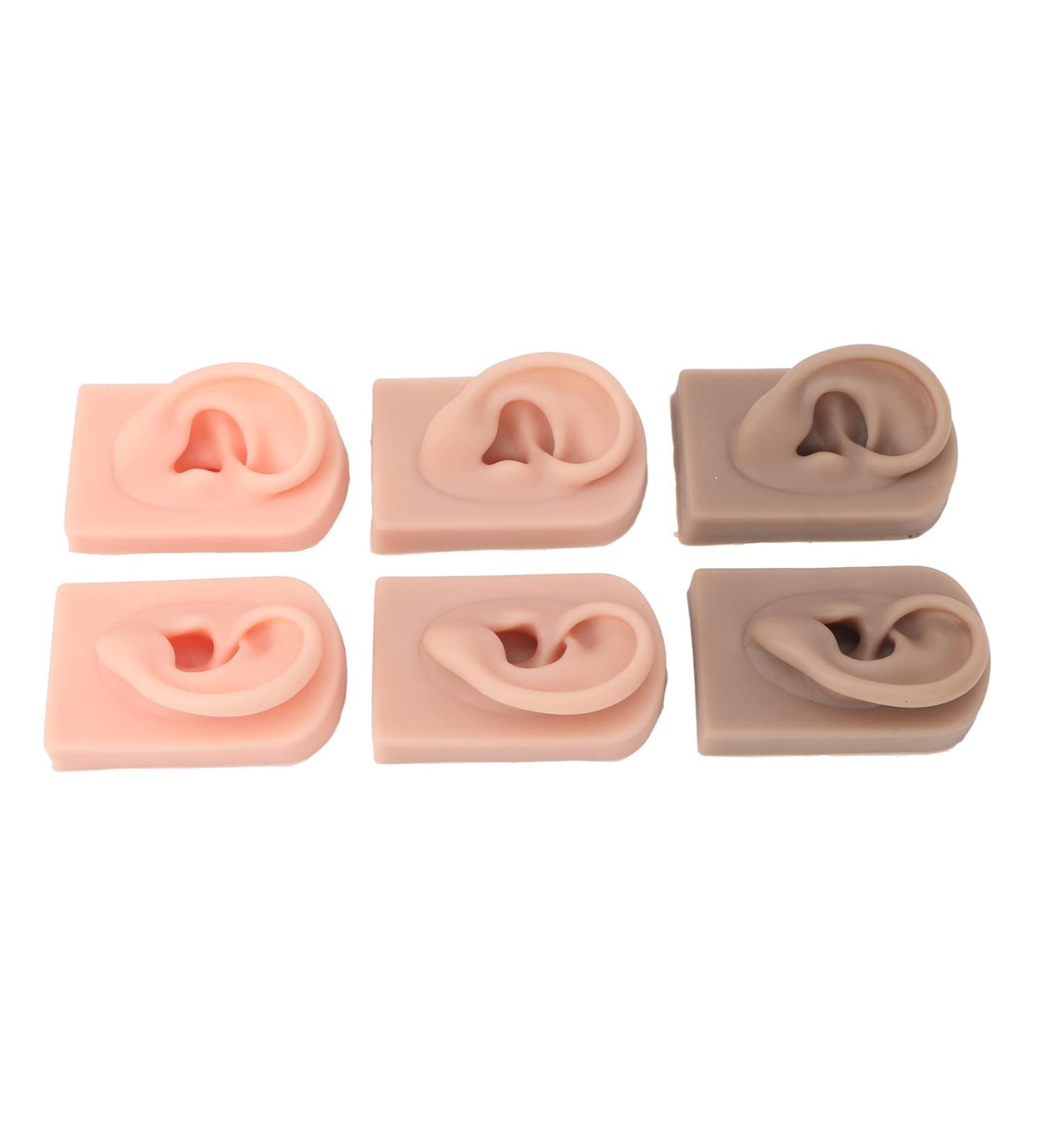 Flexible Silicone Ear Model 3 Colors, Waterproof & Realistic for Beauty Practice - Buy Online on SooperMarket.com