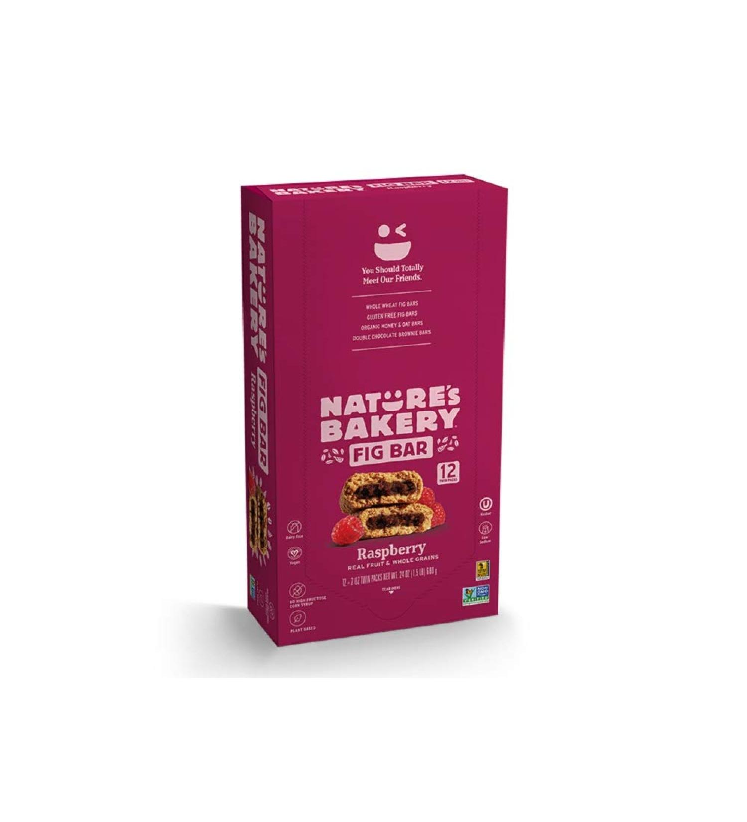 Nature's Bakery Whole Wheat Fig Bars - Raspberry | Vegan, Non-GMO Snack | 12 Twin Packs - Buy Online on SooperMarket.com