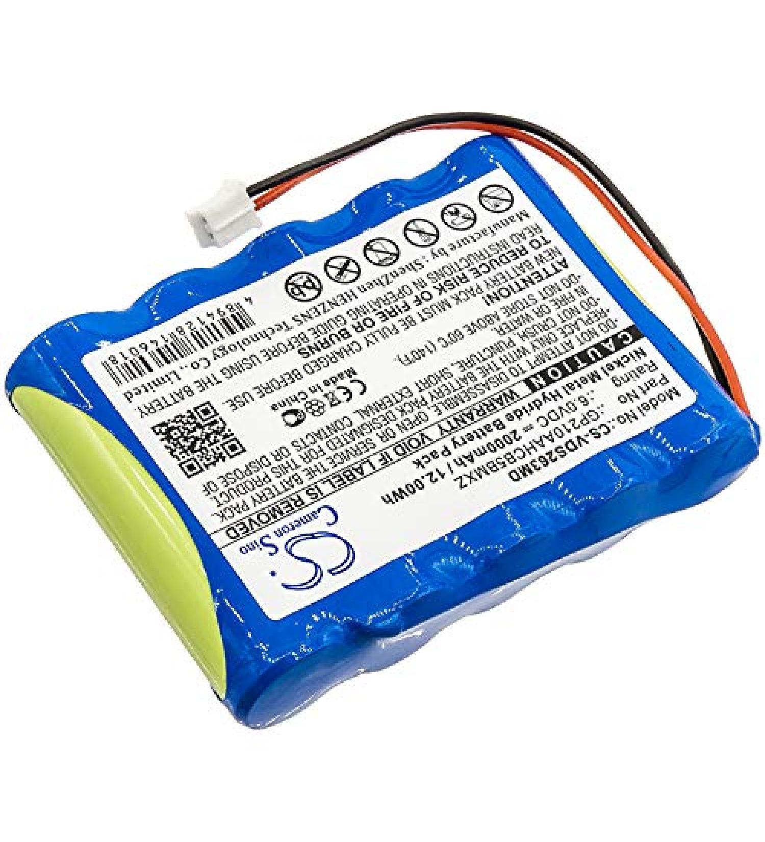 Buy Replacement Battery for VDW Silver Silver Reciproc - Compatible SR2634 GP210AAHCB5BMXZ 2000mAh/6.0V | International Shipping Available - Buy Online on SooperMarket.com