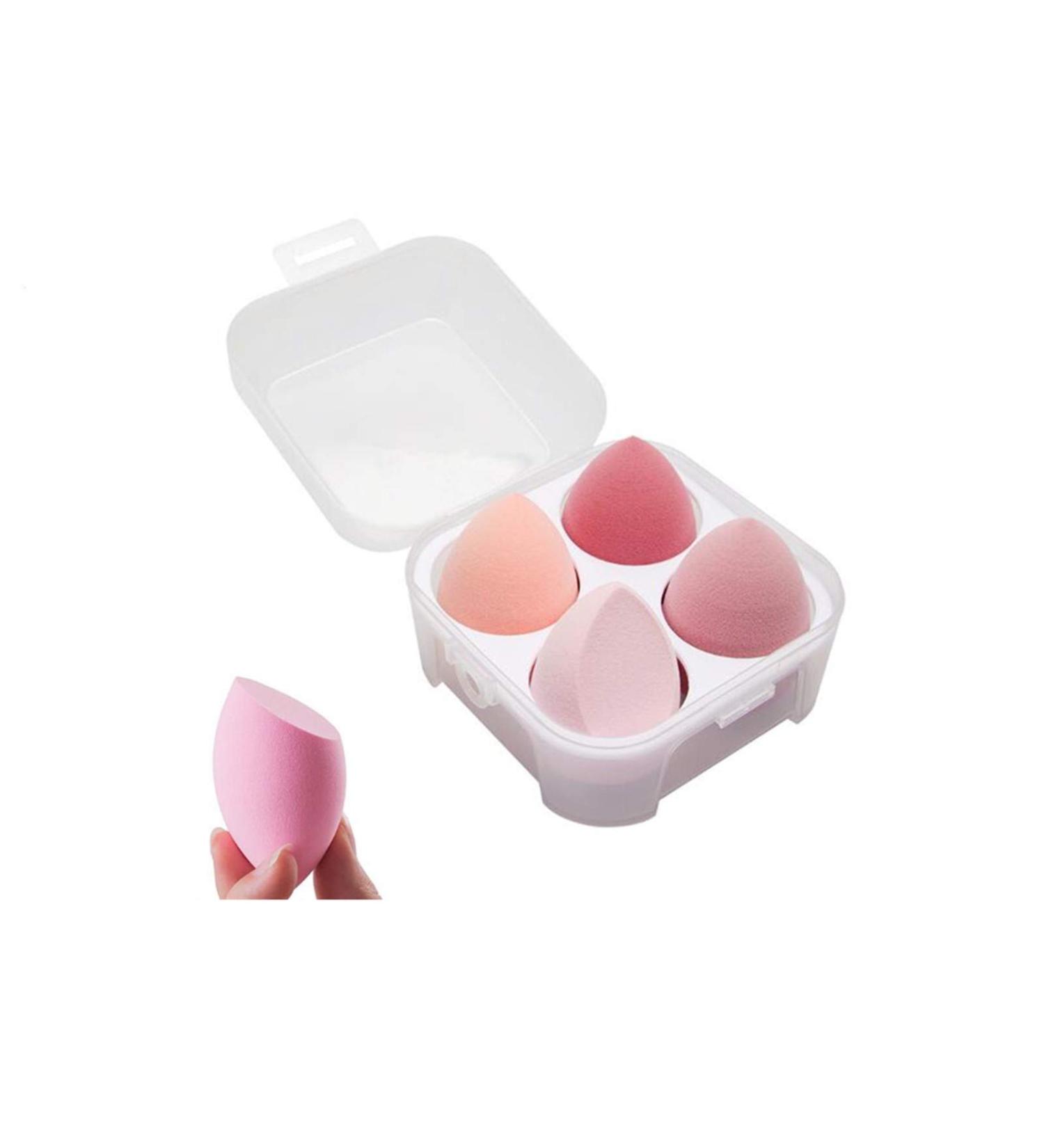 SINEN 4-Piece Makeup Sponge Set with Blender Holder - Perfect for Liquid, Cream, and Powder Makeup - Buy Online on SooperMarket.com
