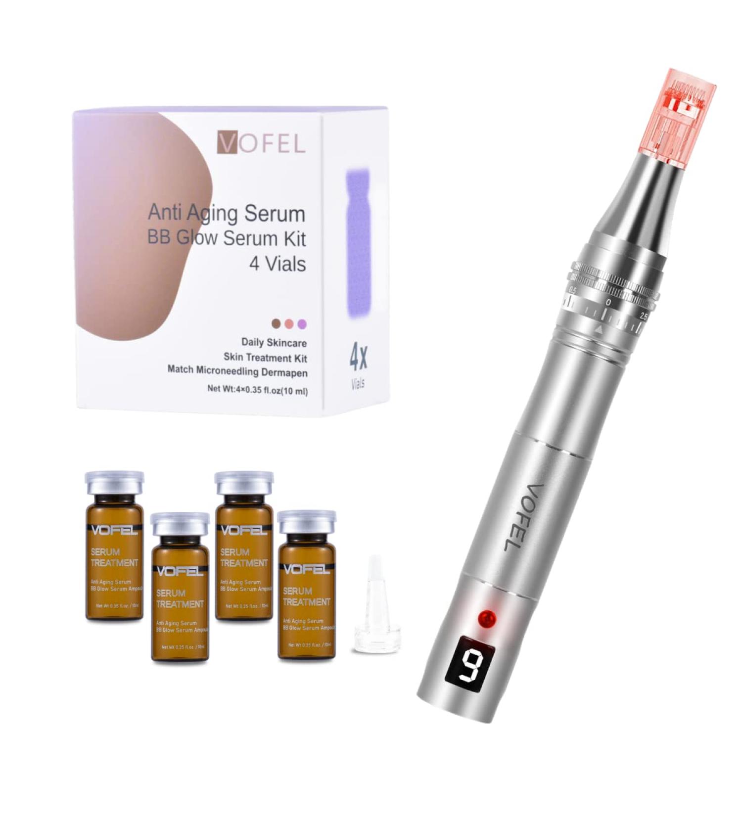 VOFEL Anti Aging Serum for Wireless Beauty Pen - Professional Skin Care with 12 Replacements - Buy Online on SooperMarket.com