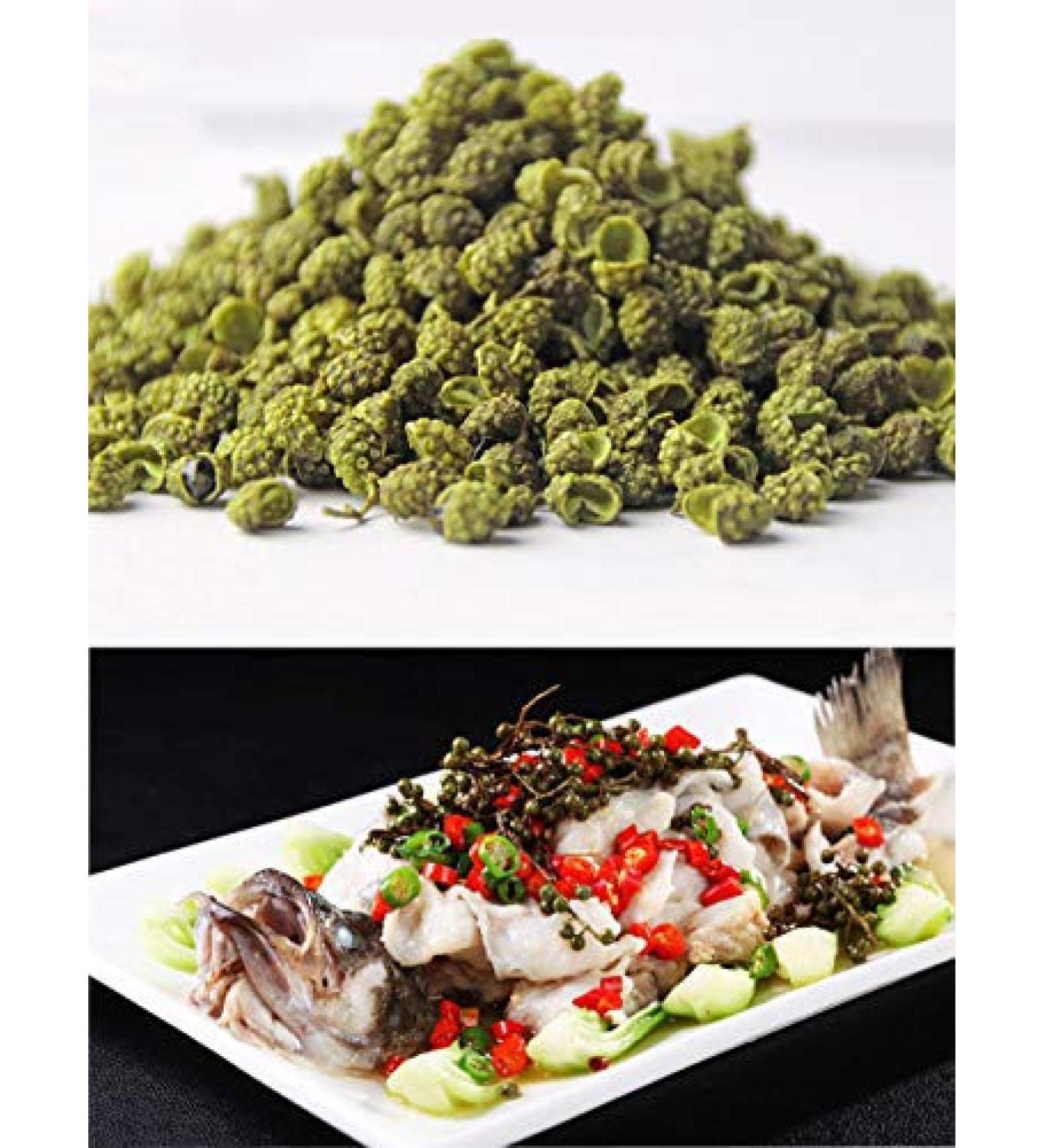 Whole Szechuan Green Peppercorns Premium Sichuan Peppercorns Wild Ma Pepper Chinese Seasoning Spicy and Delicious Recipes Jin Yang Qing Hua Jiao 50G - Buy Online on SooperMarket.com