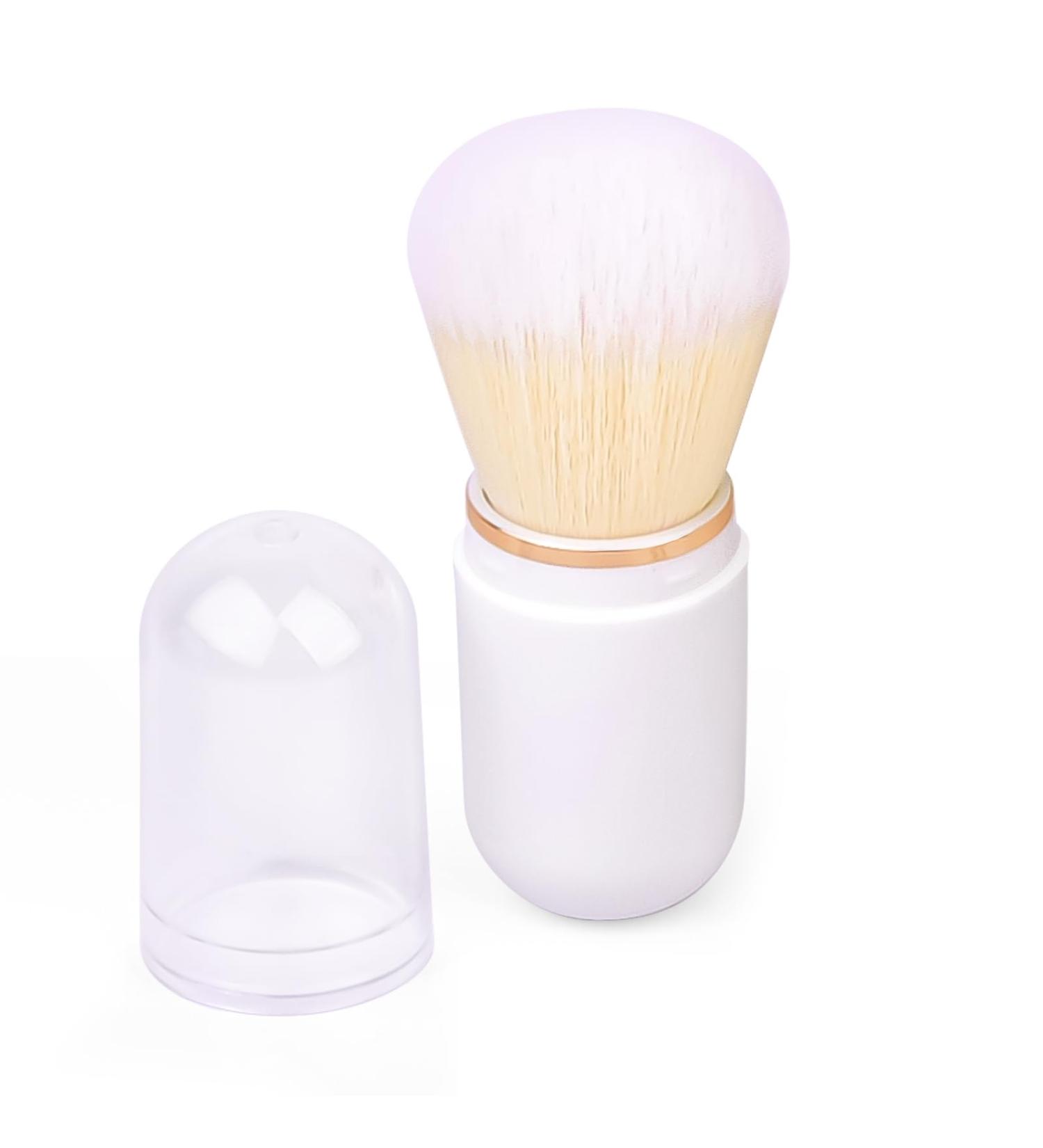 Retractable Travel Makeup Brush - Mini Capsule Kabuki Brush for Liquid Foundation Powder & Cream - Ideal for On-the-Go Beauty - Buy Online on SooperMarket.com