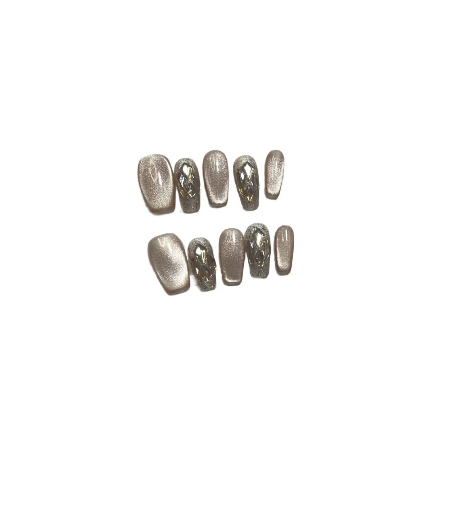 Exotic Diamond Jumping Nail Dressing with Champagne Cat Eyes (Size : XS) - Buy Online on SooperMarket.com