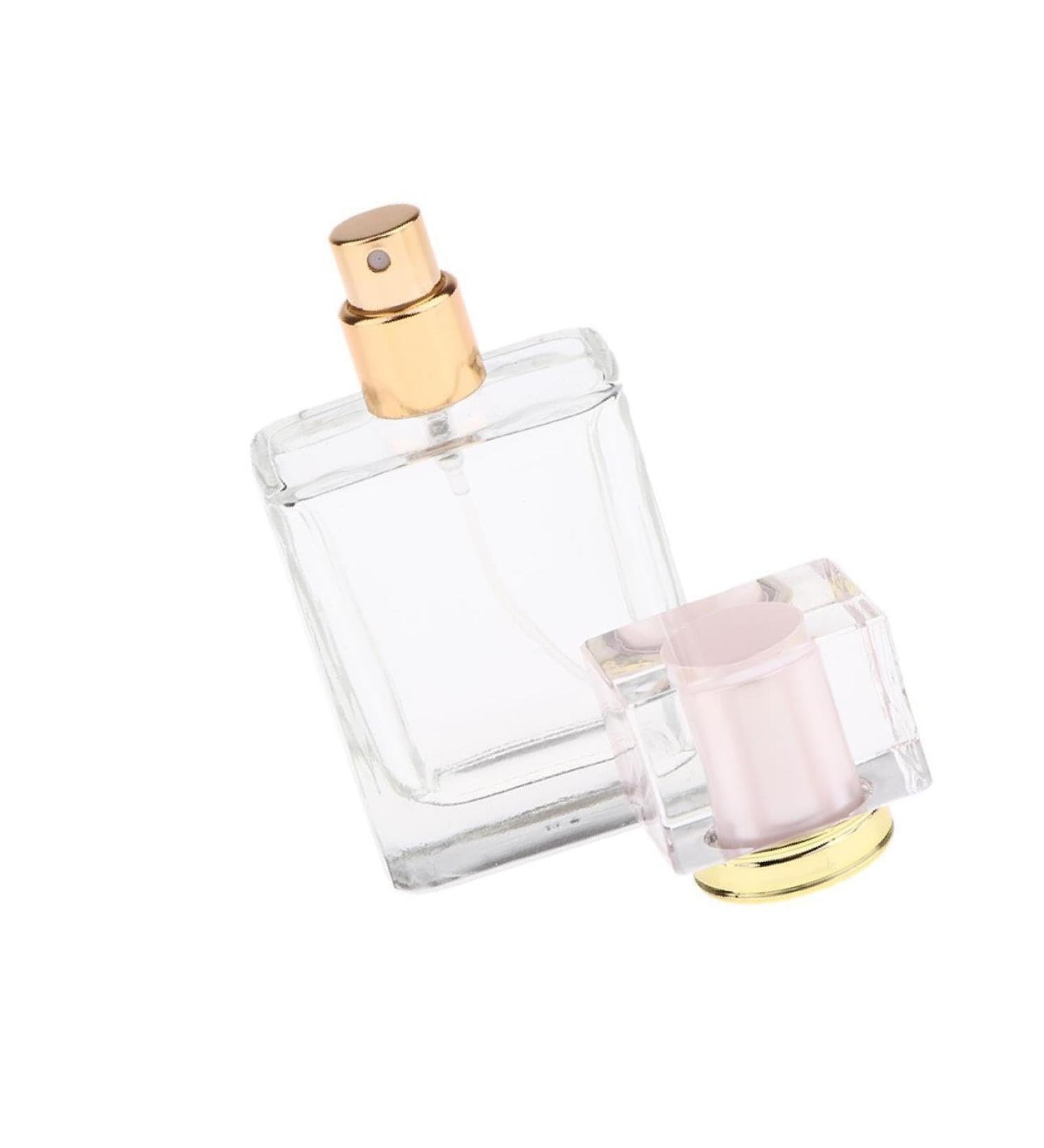 Dajidafu Stylish Pink Cap Empty Glass Perfume Fragrance Bottle Aftershave Spray Containers 50ml - Buy Online on SooperMarket.com