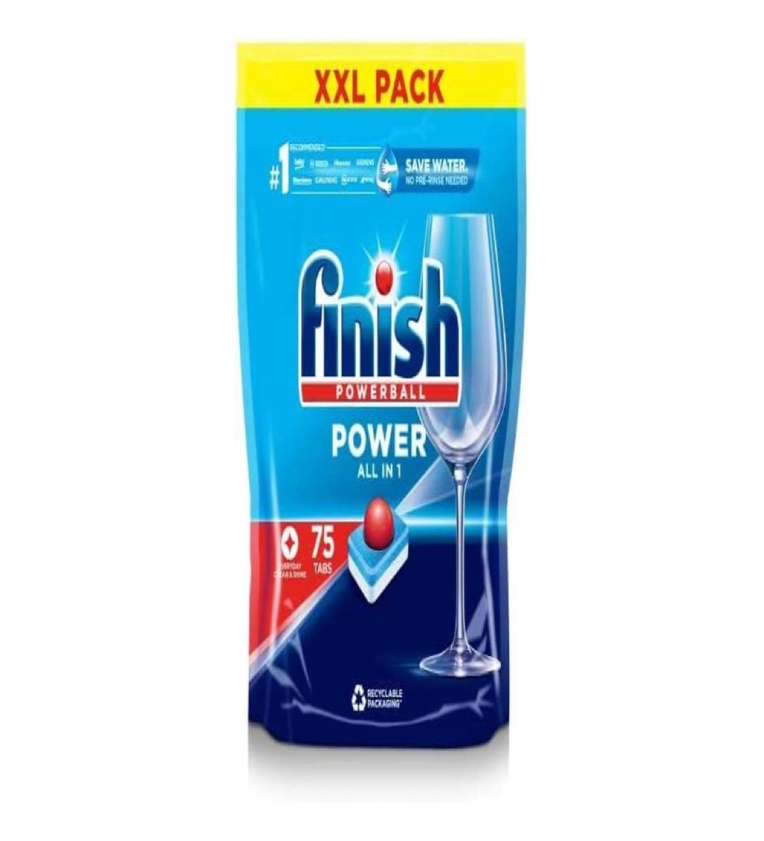 Finish Power All in One Dishwasher Tablets - Regular Scent - 75 Tabs - Pack of 1 - Buy Online on SooperMarket.com