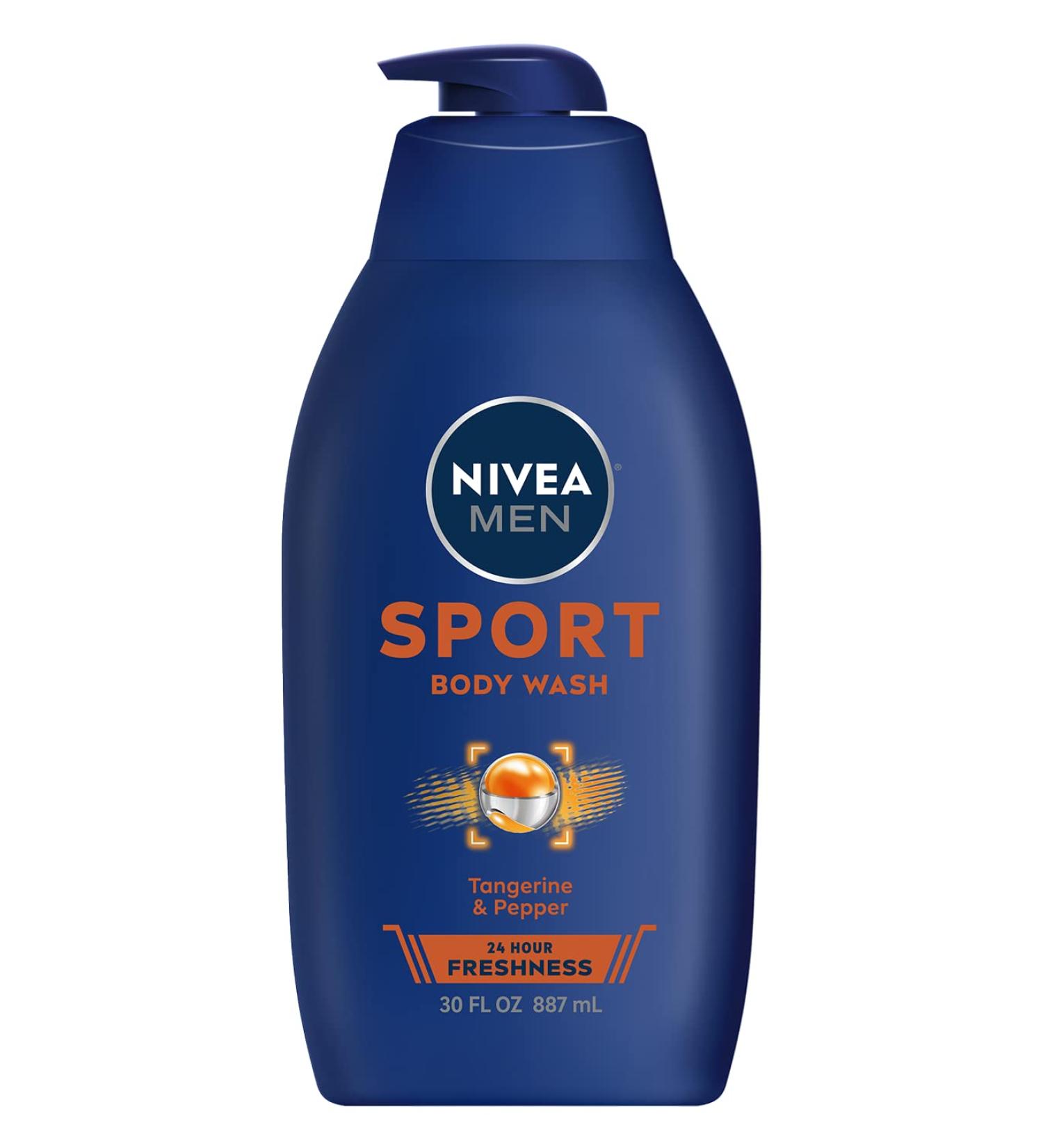 Nivea Men Sport Body Wash | Revitalizing Minerals | 30 Fl Oz Pump Bottle - Buy Online on SooperMarket.com