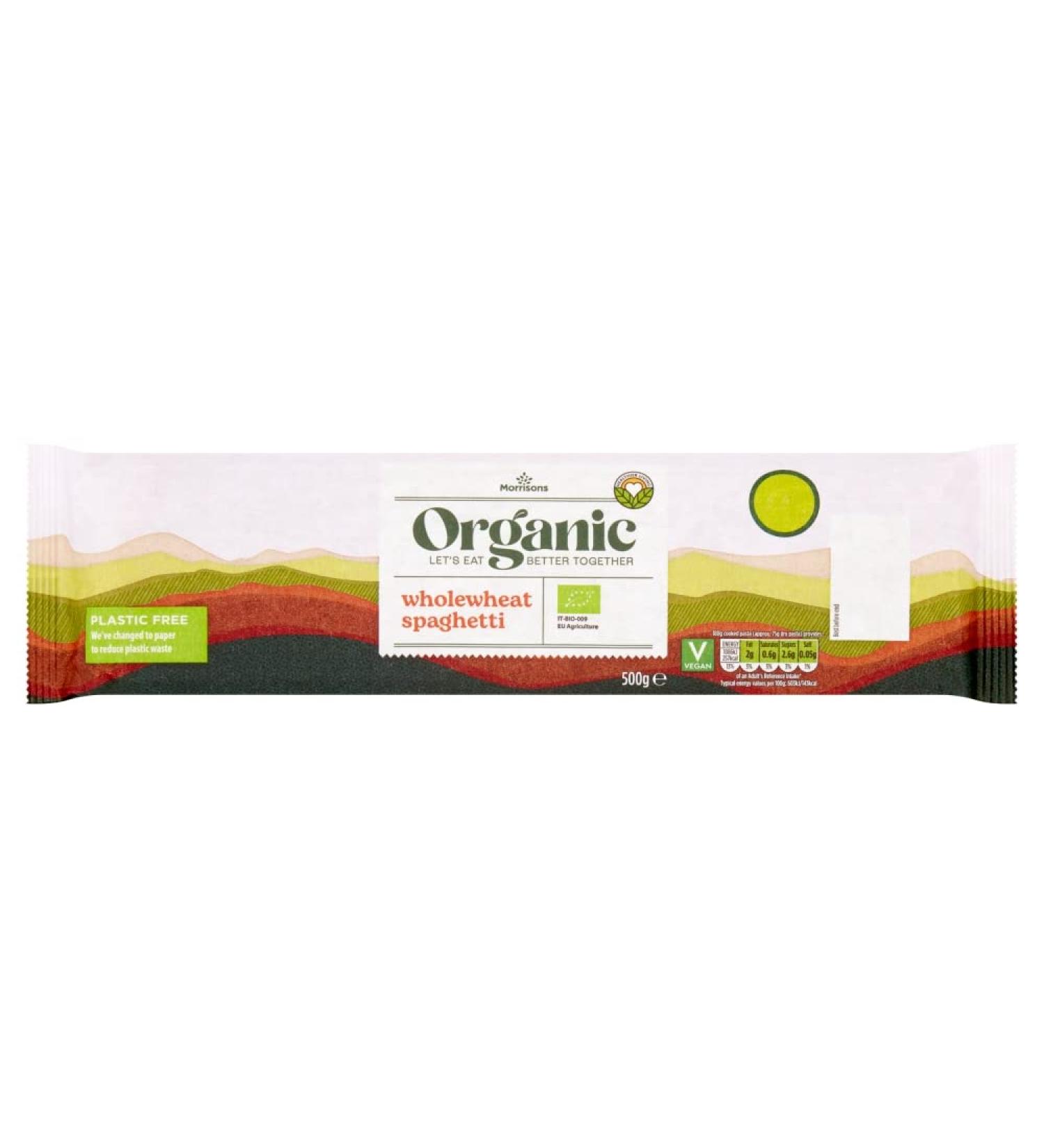 Morrisons Organic Wholewheat Spaghetti 500g