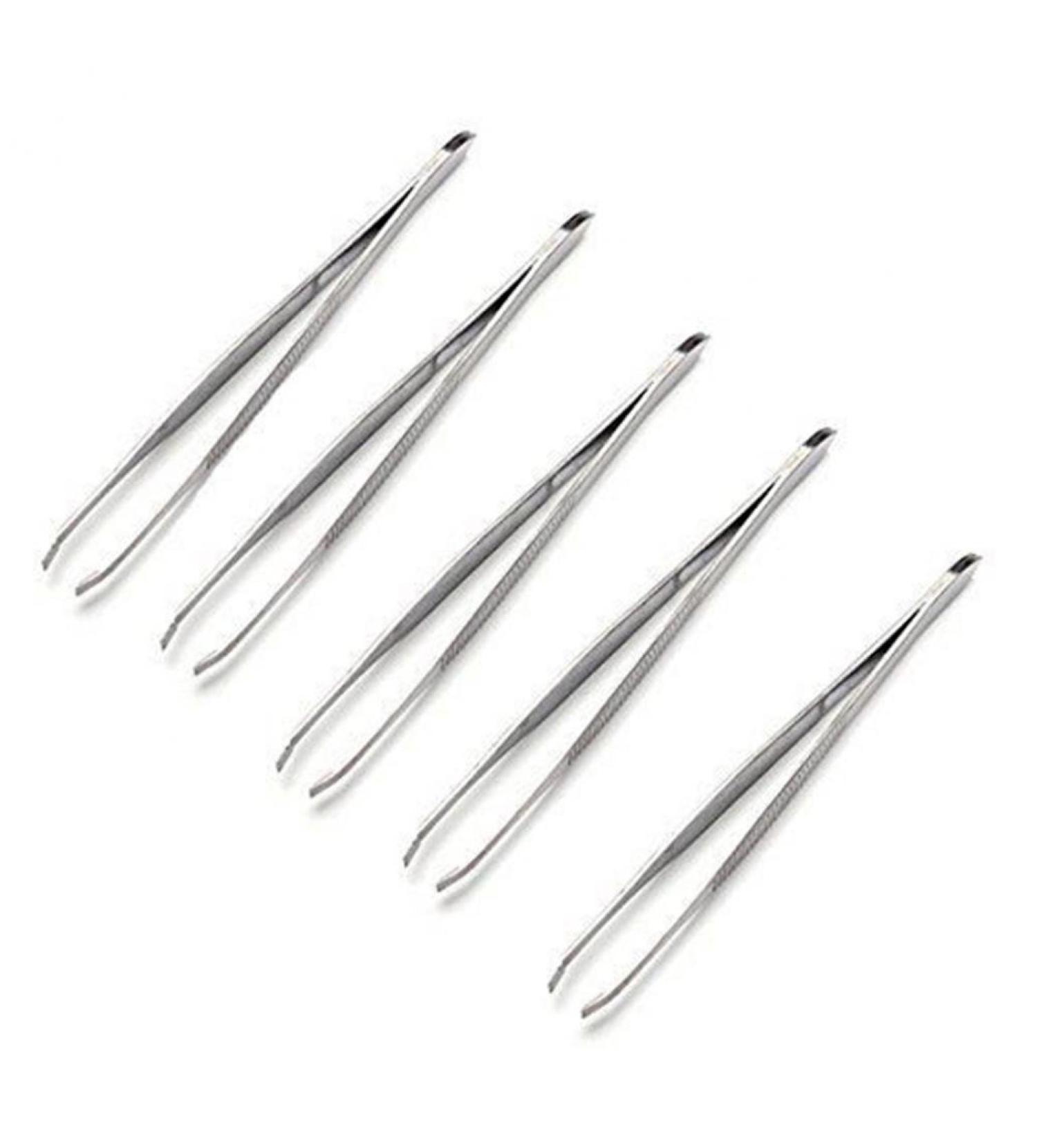 Bodhi2000 Eyebrow Tweezers Stainless Steel Pack of 5