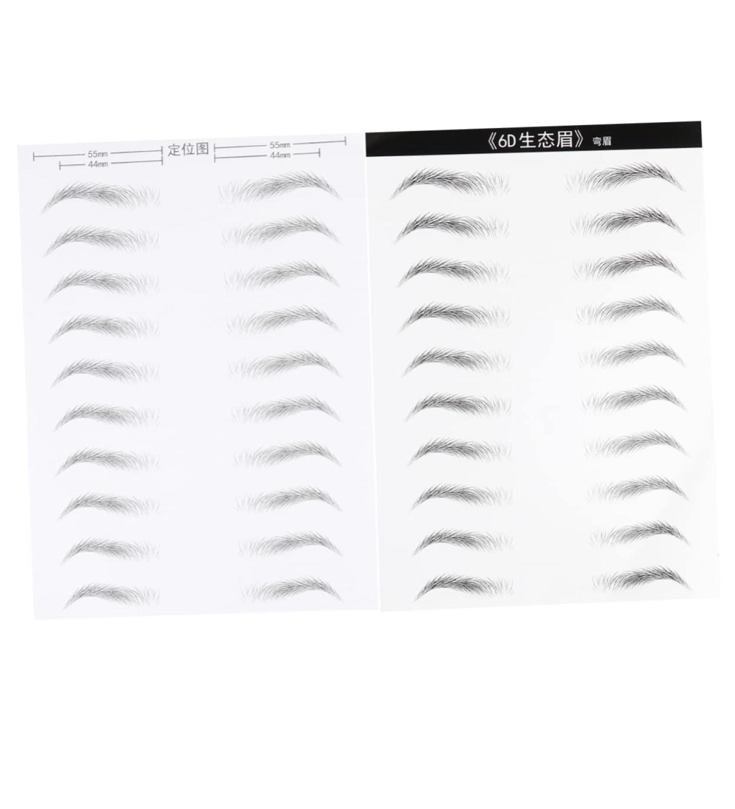 Beavorty 2 Sheets Waterproof Stickers Realistic Eyebrow Transfer Eyebrow Stickers 4d Disposable Tool - Buy Online on SooperMarket.com
