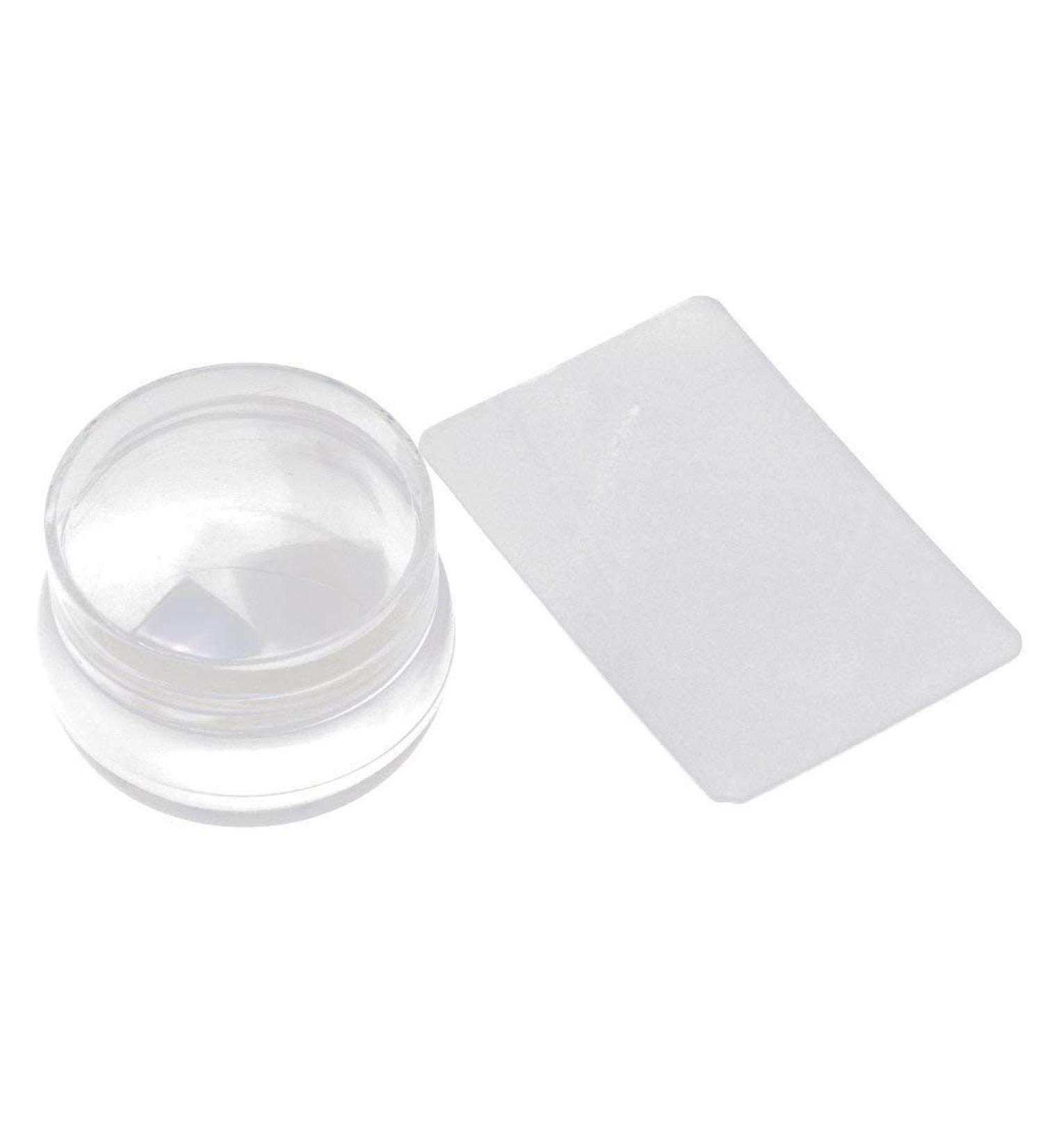Buy Tossens Clear Jelly Nail Art Stamper & Transparent Silicone Template | International Shipping - Manicure Tool Set - Buy Online on SooperMarket.com