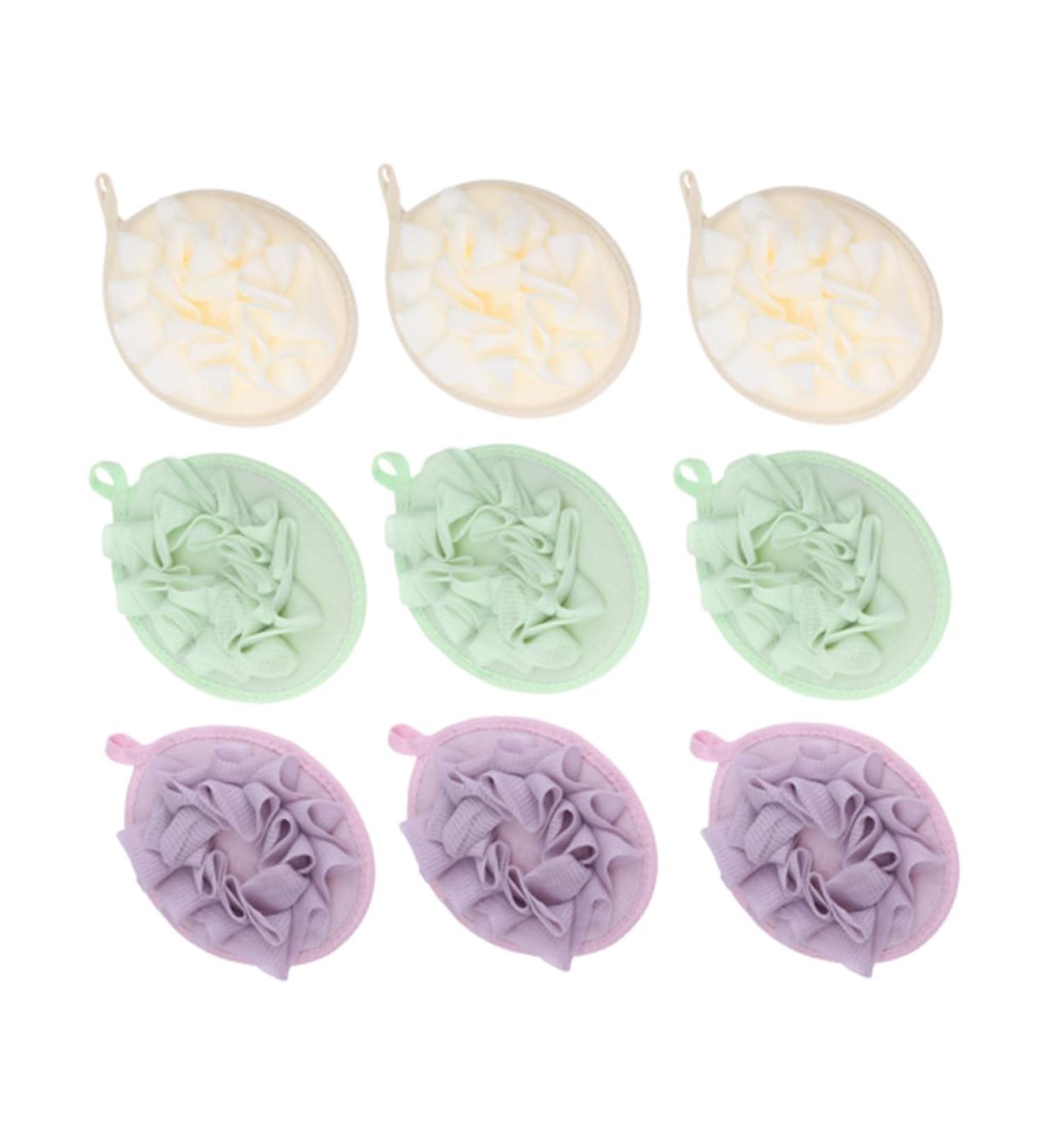 NOLITOY 9pcs Mesh Bath Ball Set | Premium Loofah Shower Pouf & Body Sponge | Soft Scrubber for a Refreshing Bath Experience - Buy Online on SooperMarket.com