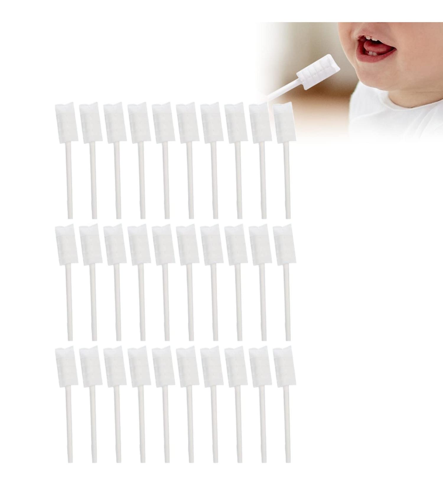 Baby Gauze Mouth Cleaner | 30pcs Disposable Toothbrush for Babies | Baby Tongue Cleaner & Oral Care Sticks - Buy Online on SooperMarket.com