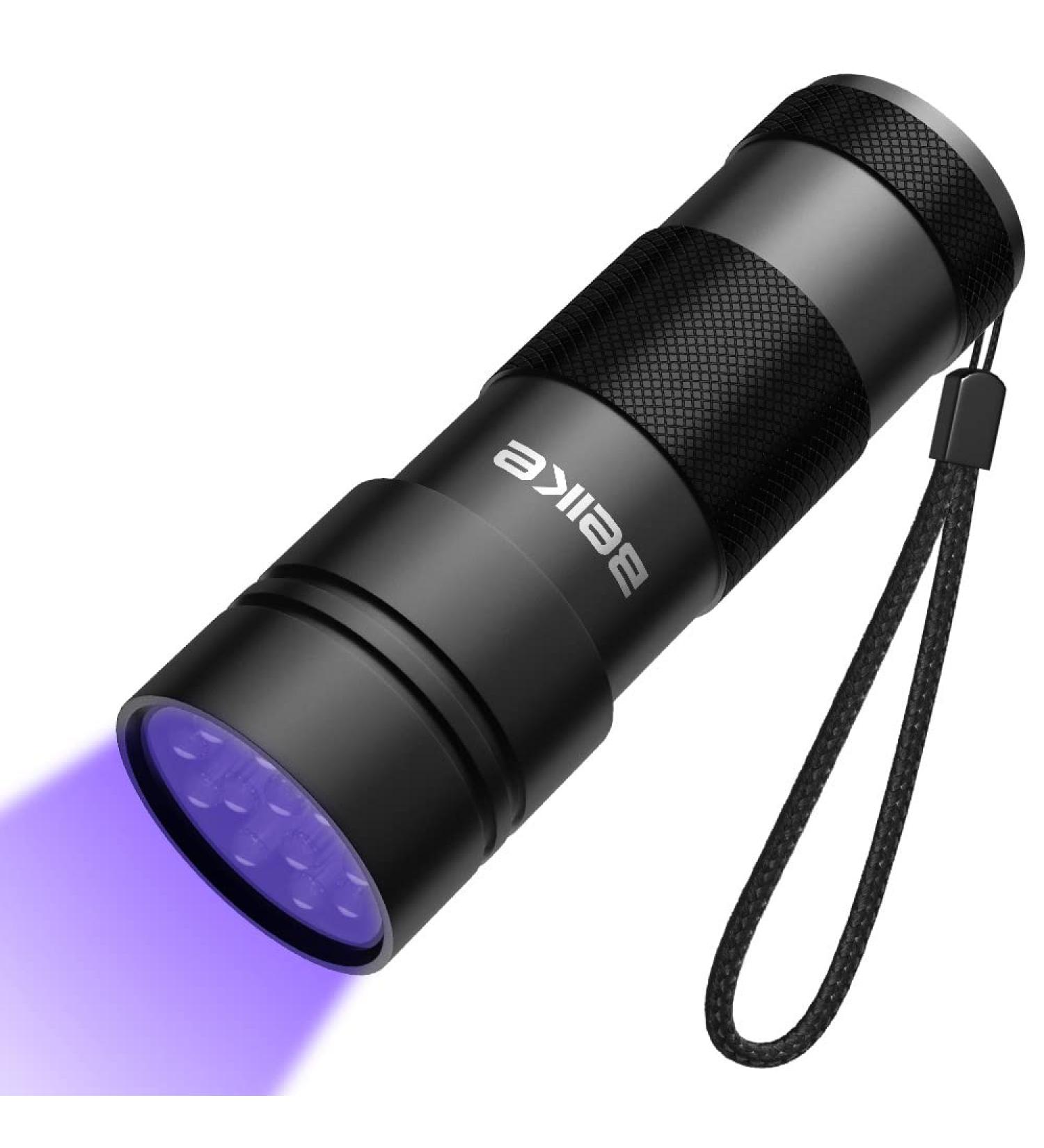 Beike UV Flashlight Black Light - 12 LED Mini Pet Urine Detector & Resin Curing UV Flashlight - Buy Online on SooperMarket.com