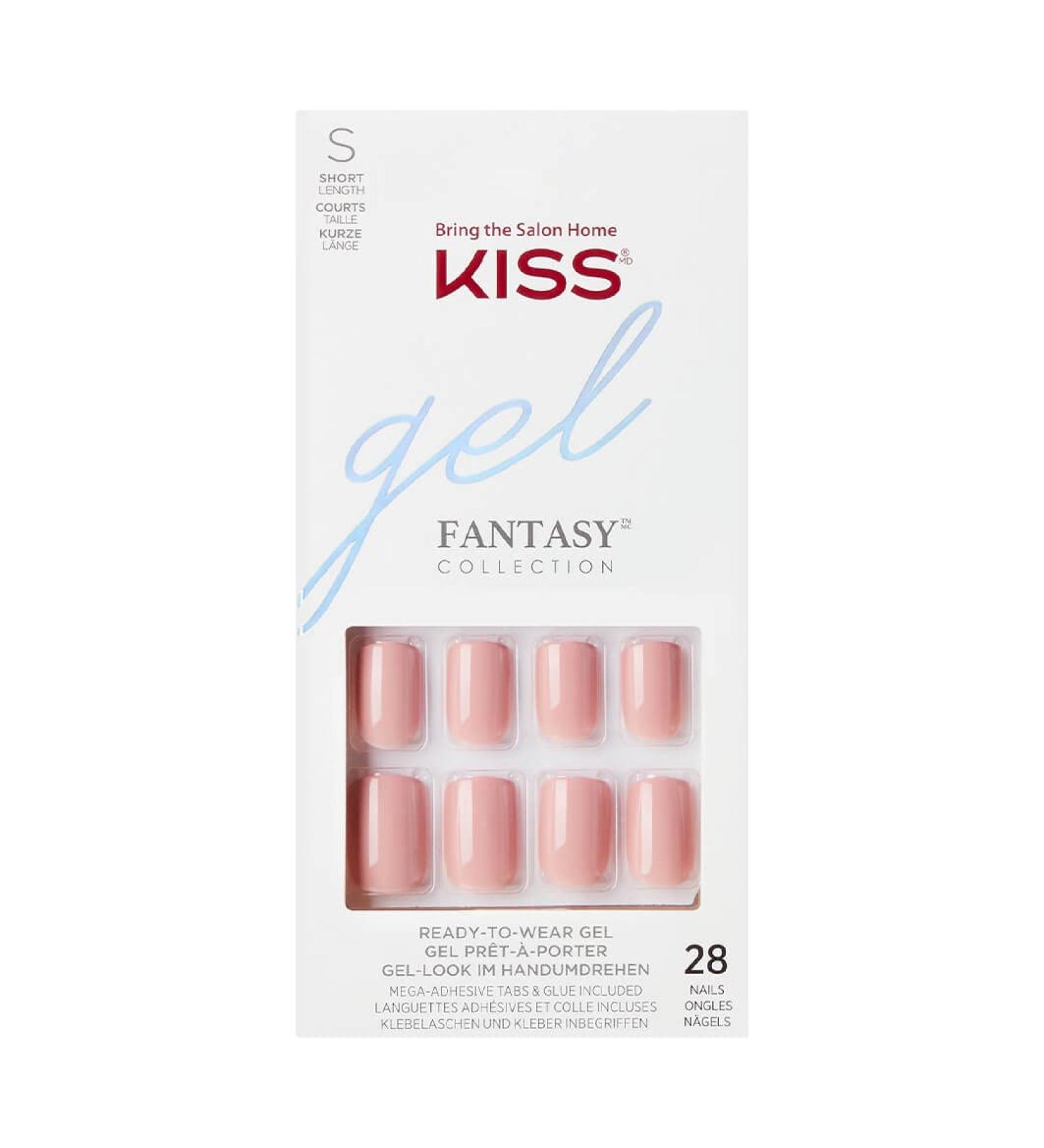 KISS Gel Fantasy Pink Press-On Gel Nails - Ready-to-Wear Manicure - Buy Online on SooperMarket.com