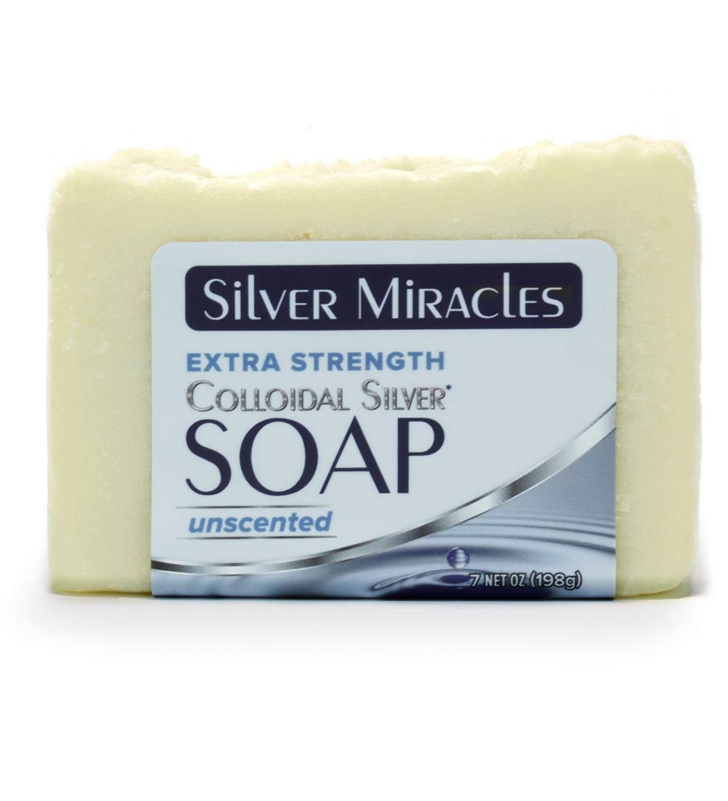 Silver Miracles Extra Strength Colloidal Silver Soap - Natural Antibacterial Cleanser - Buy Online on SooperMarket.com