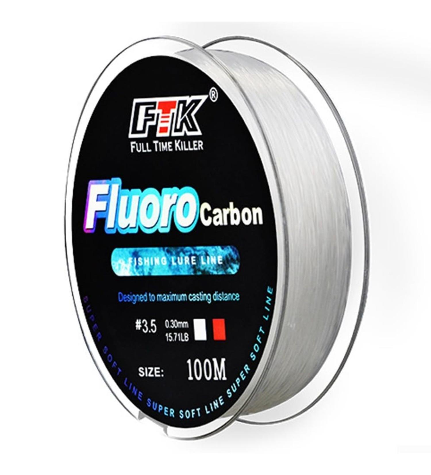 Buy MeevrGrgrgr Fluorbon Fabric Fishing Cord - Clear Fluor Coated Fast Sinking Freshwater & Saltwater 3.5-0.30mm 15.71LB International Shipping Available - Buy Online on SooperMarket.com