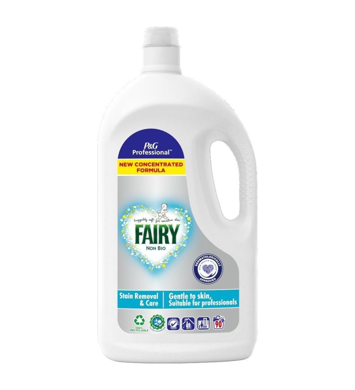 Fairy Professional Non Bio Washing Liquid Laundry Detergent Gentle To Skin 90 washes 4.05L