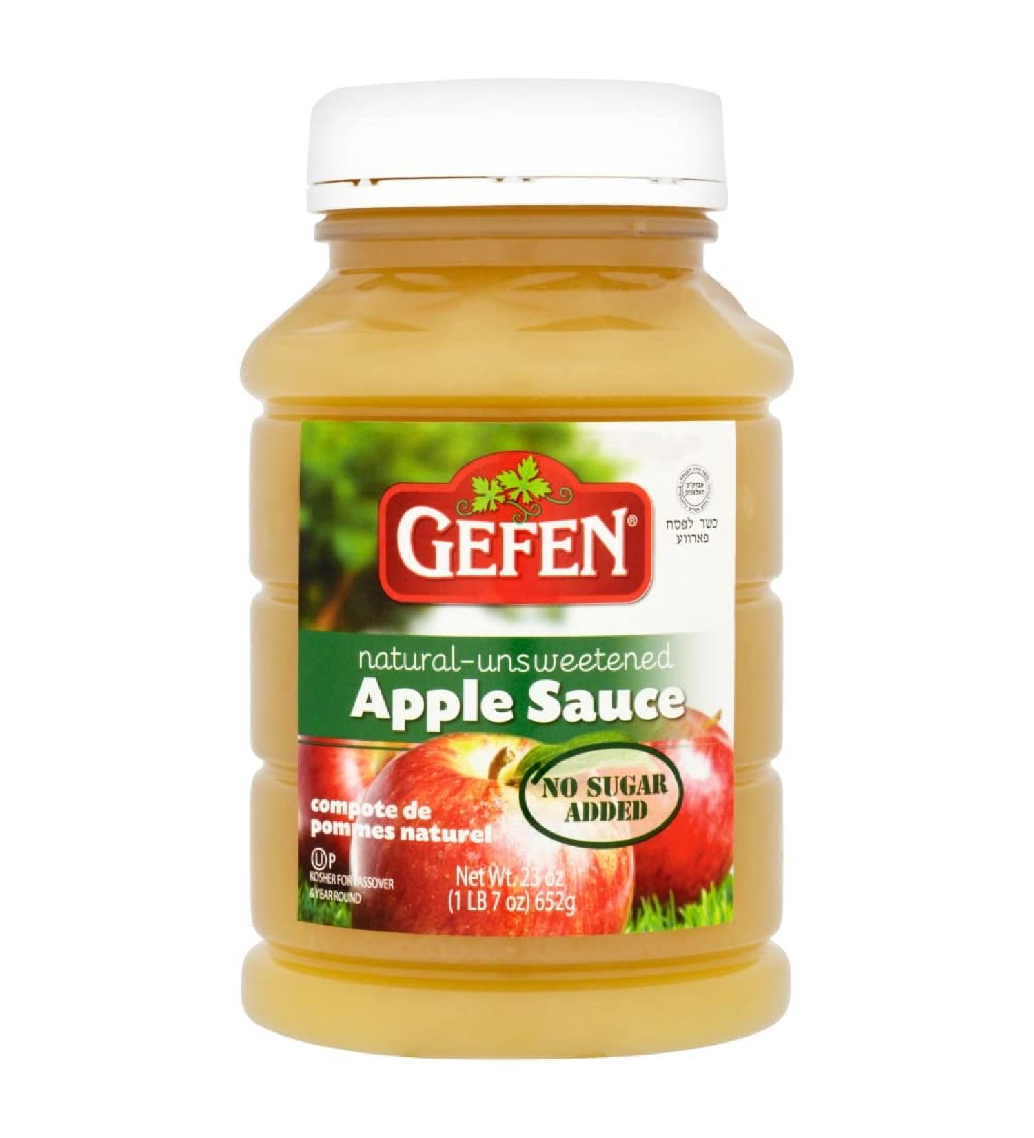 Gefen Unsweetened Apple Sauce 652g - No Added Sugar, Natural (Pack of 1) - Buy Online on SooperMarket.com