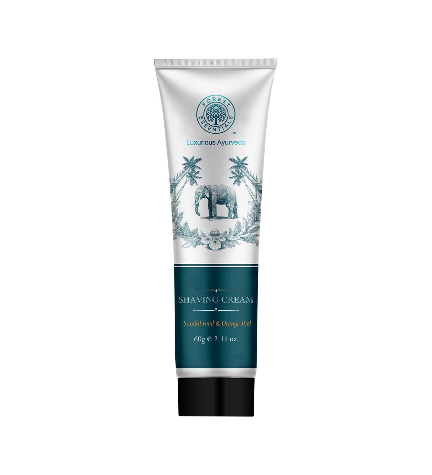 Buy Forest Essentials Shaving Cream Sandalwood & Orange Peel 60g Natural Premium Shaving Care for Smooth Skin | International Shipping Available - Buy Online on SooperMarket.com