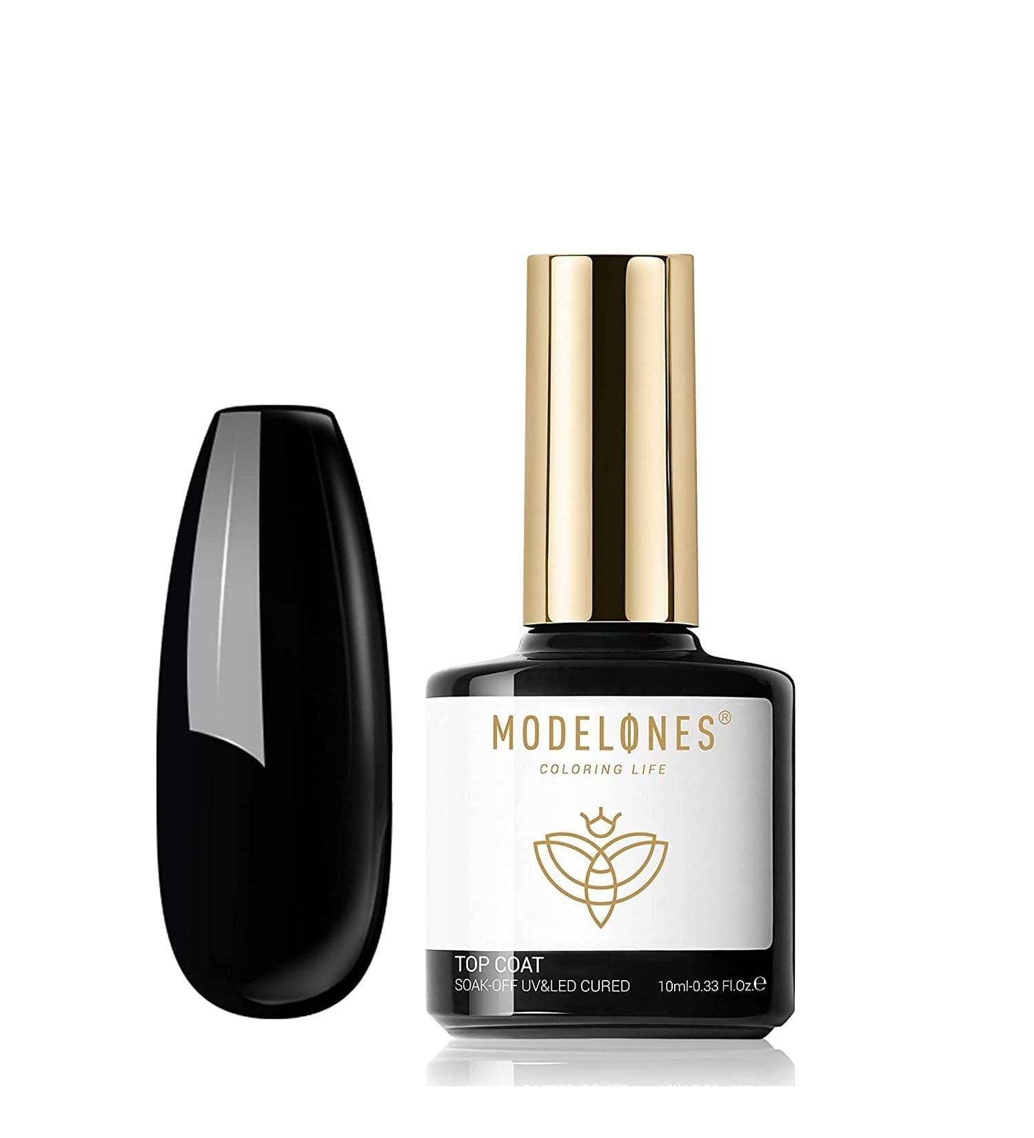 Modelones Gel Top Coat 10ML - High Gloss No Wipe Top Coat for Long-Lasting Home Manicure | Gift Box Included - Buy Online on SooperMarket.com