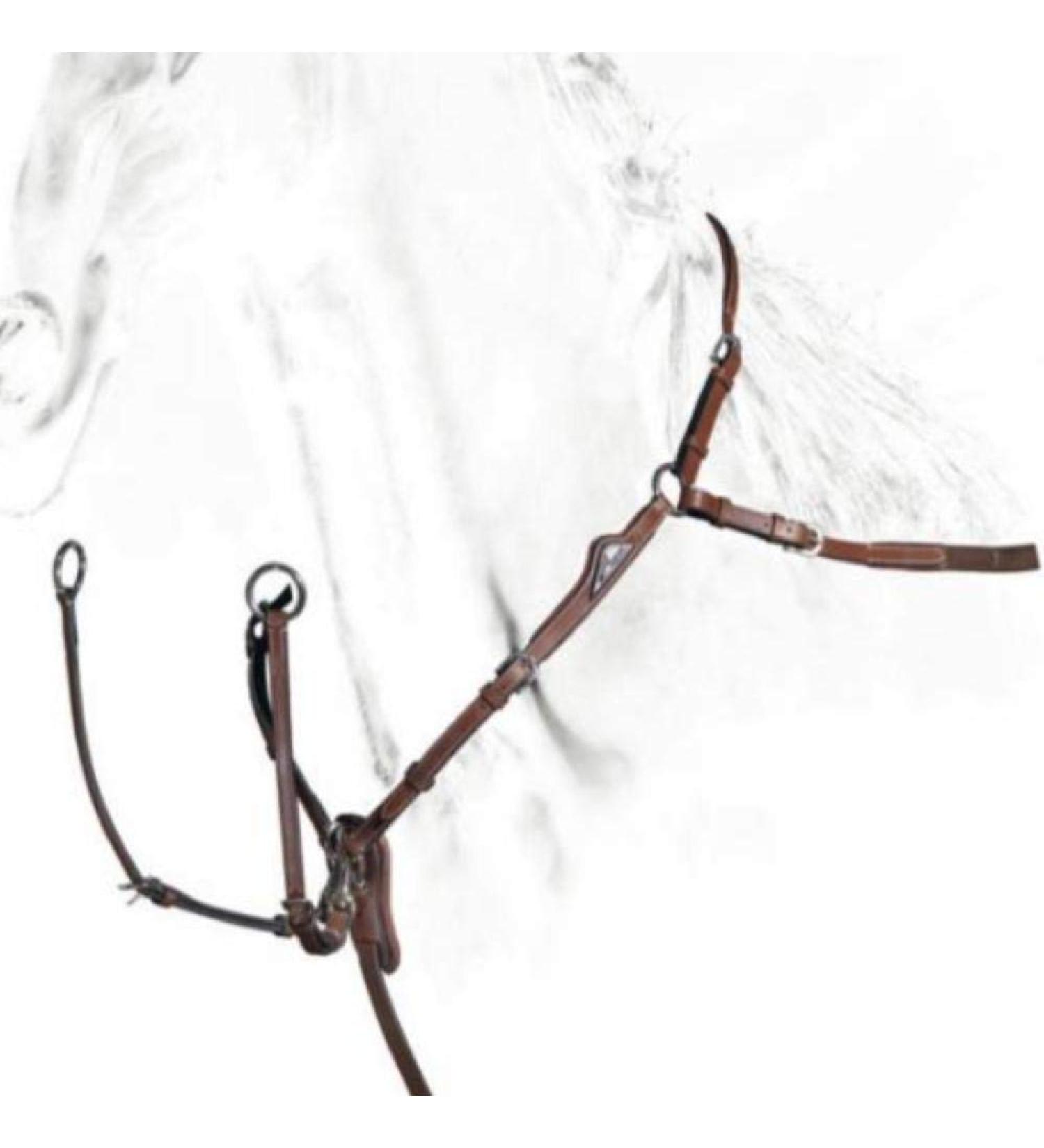 Equiline Breastplate with Double Regulation Leather Black Cob