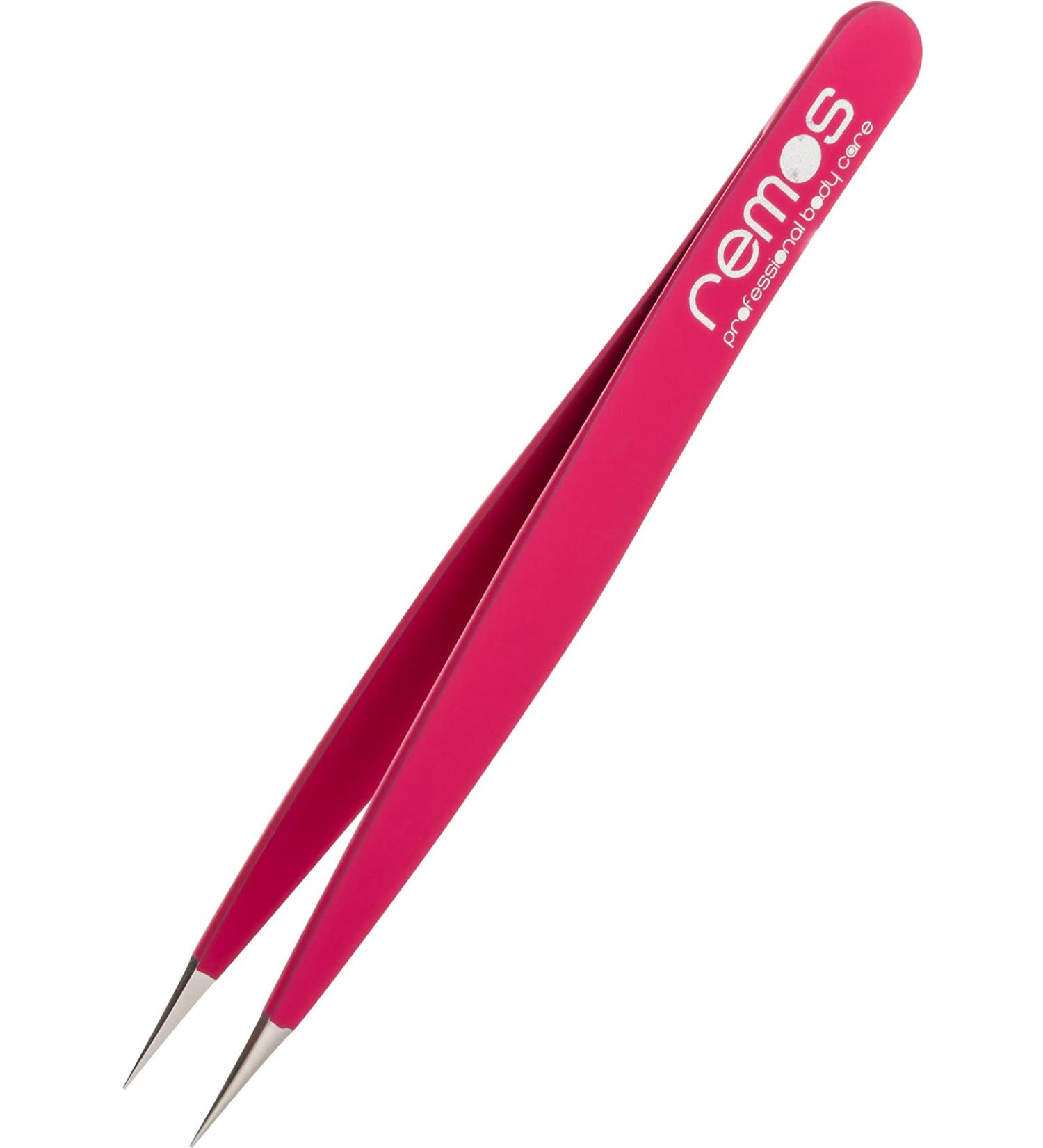 REMOS Stainless Steel Splinter Tweezers | 9.5 cm Rustproof Fine Tip - Fuchsia - Buy Internationally - Buy Online on SooperMarket.com
