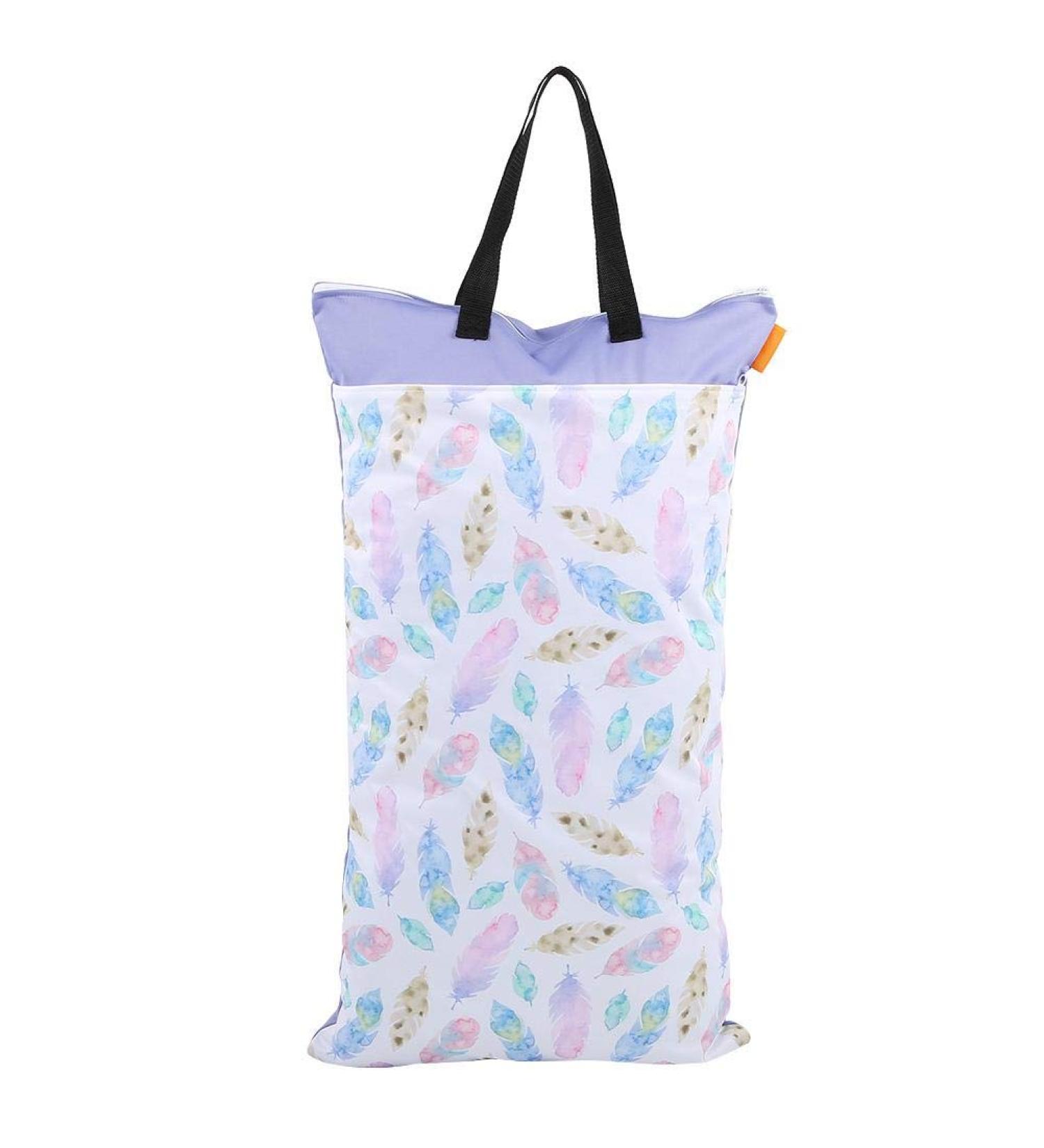 Diaper Bag Waterproof Large Capacity Hanging Wet Dry Cloth Baby Inserts Nappy Laundry Storage Bag for Newborn Infants (EF203) - Buy Online on SooperMarket.com
