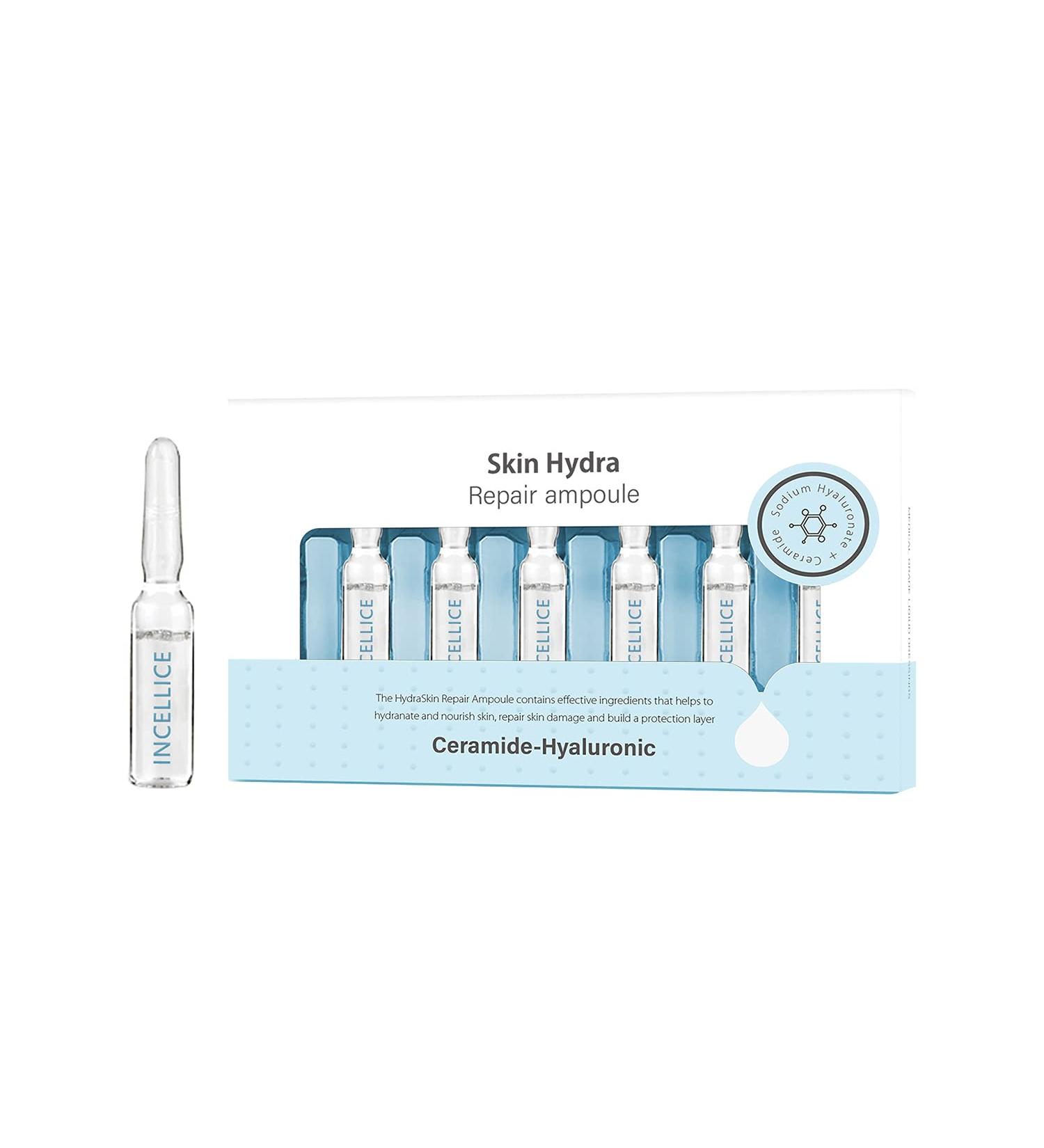 INCELLICE Hyaluronic Acid Serum Ampoules 7 * 1ml Serum Ampoules for Microneedling Anti-aging Face Serum for Dry and Damaged Skin s 7 Days Treatment - Buy Online on SooperMarket.com