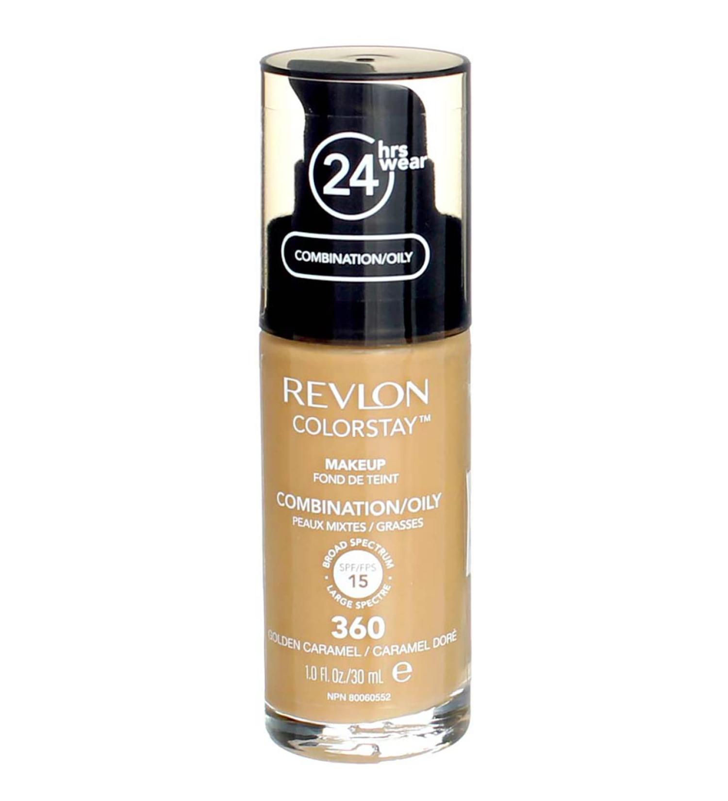 Revlon ColorStay Makeup Foundation Golden Caramel 360 SPF 15 - 1 fl oz (Pack of 1) - Buy Online on SooperMarket.com