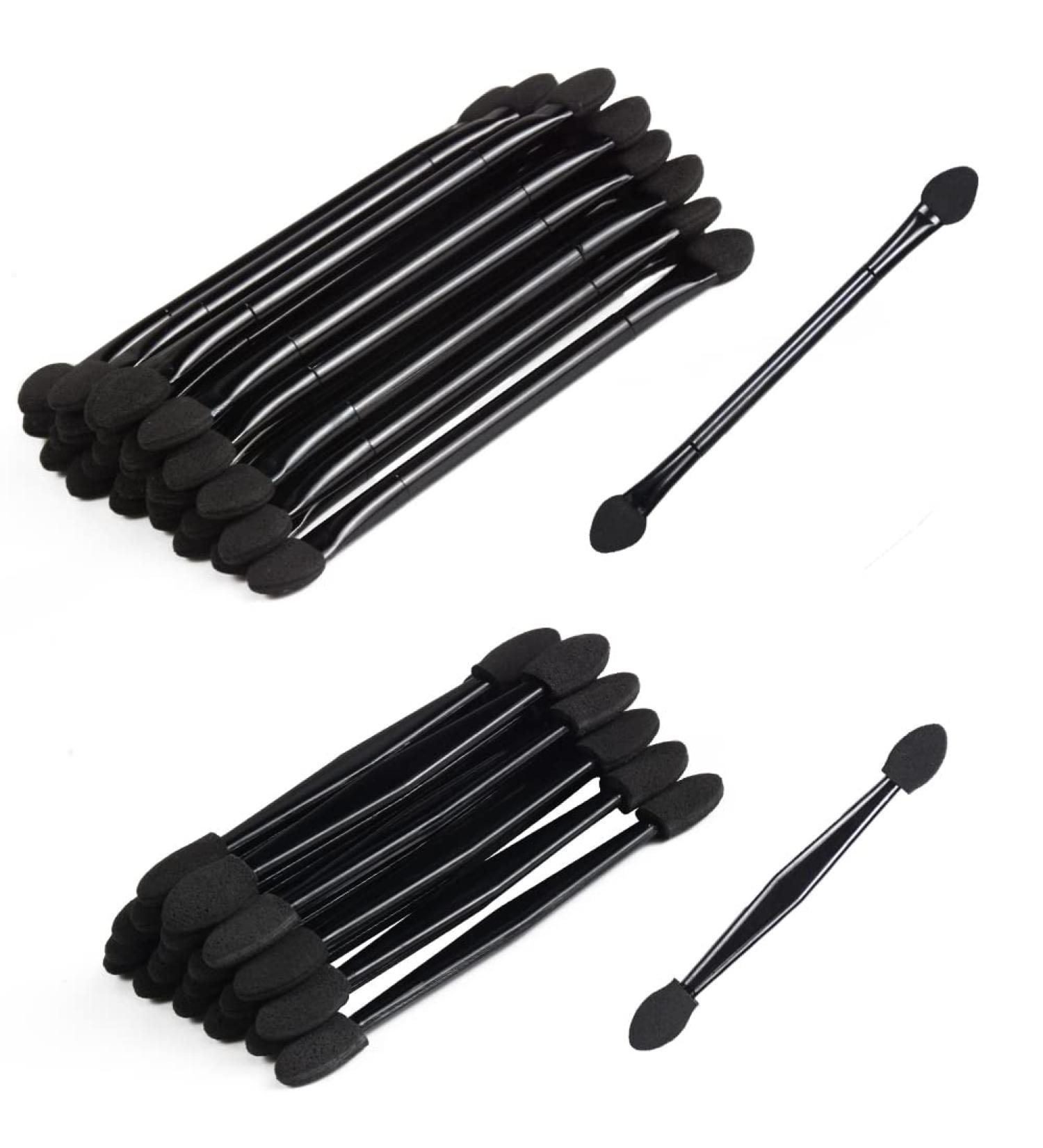 100 Pcs Disposable Eyeshadow Sponge Set | Bulk Dual Sided Applicators Brushes (2 Sizes) - Buy Online on SooperMarket.com