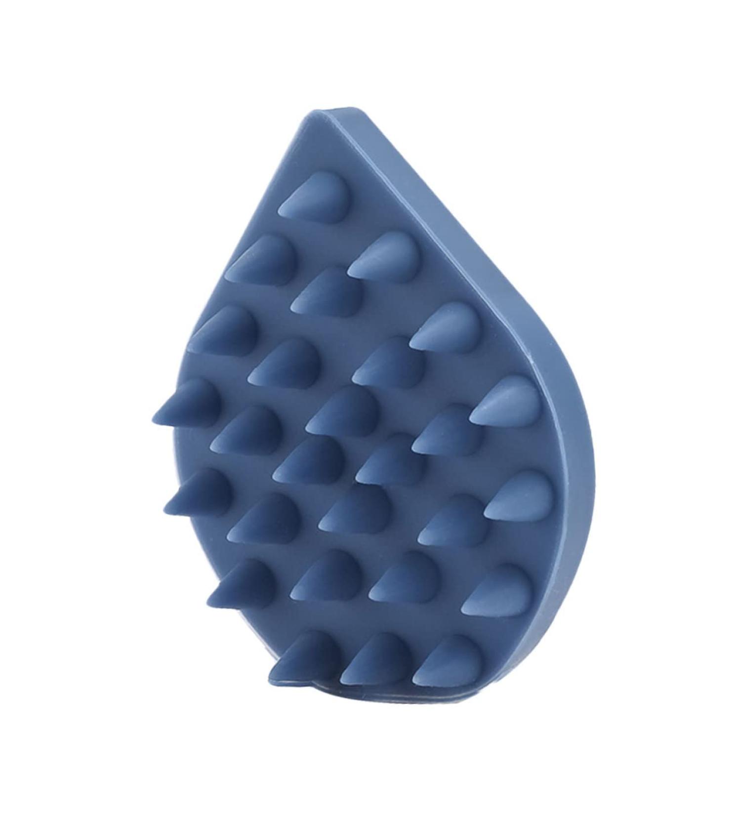 Silicone Shampoo Comb & Scrubber Massager | Scalp & Body Brush for Baby Shower | Dark Blue | 1pc - Buy Online on SooperMarket.com