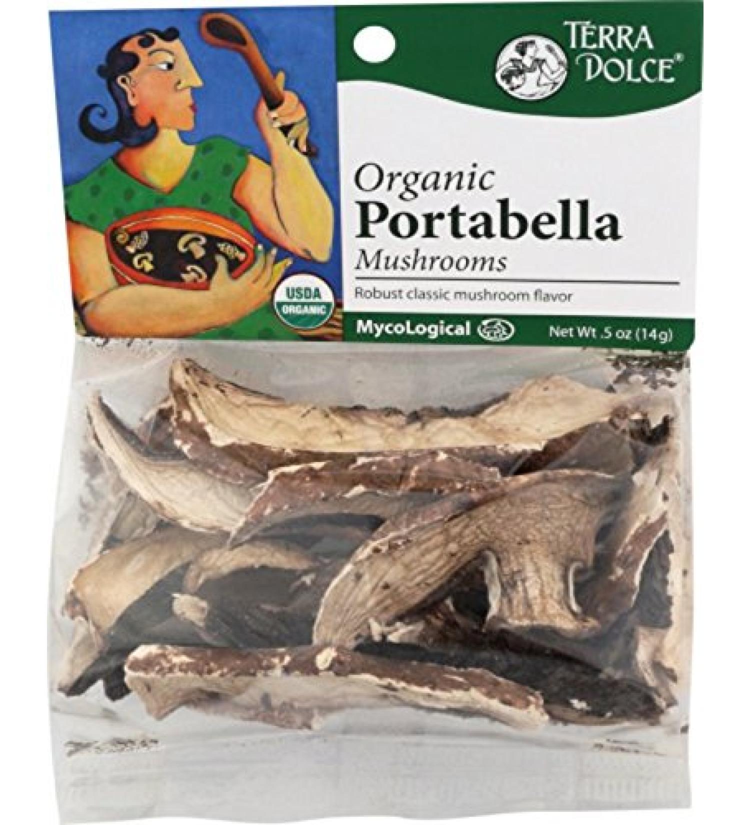 Terra Dolce Organic Portabella Mushrooms, 0.5 Ounce
