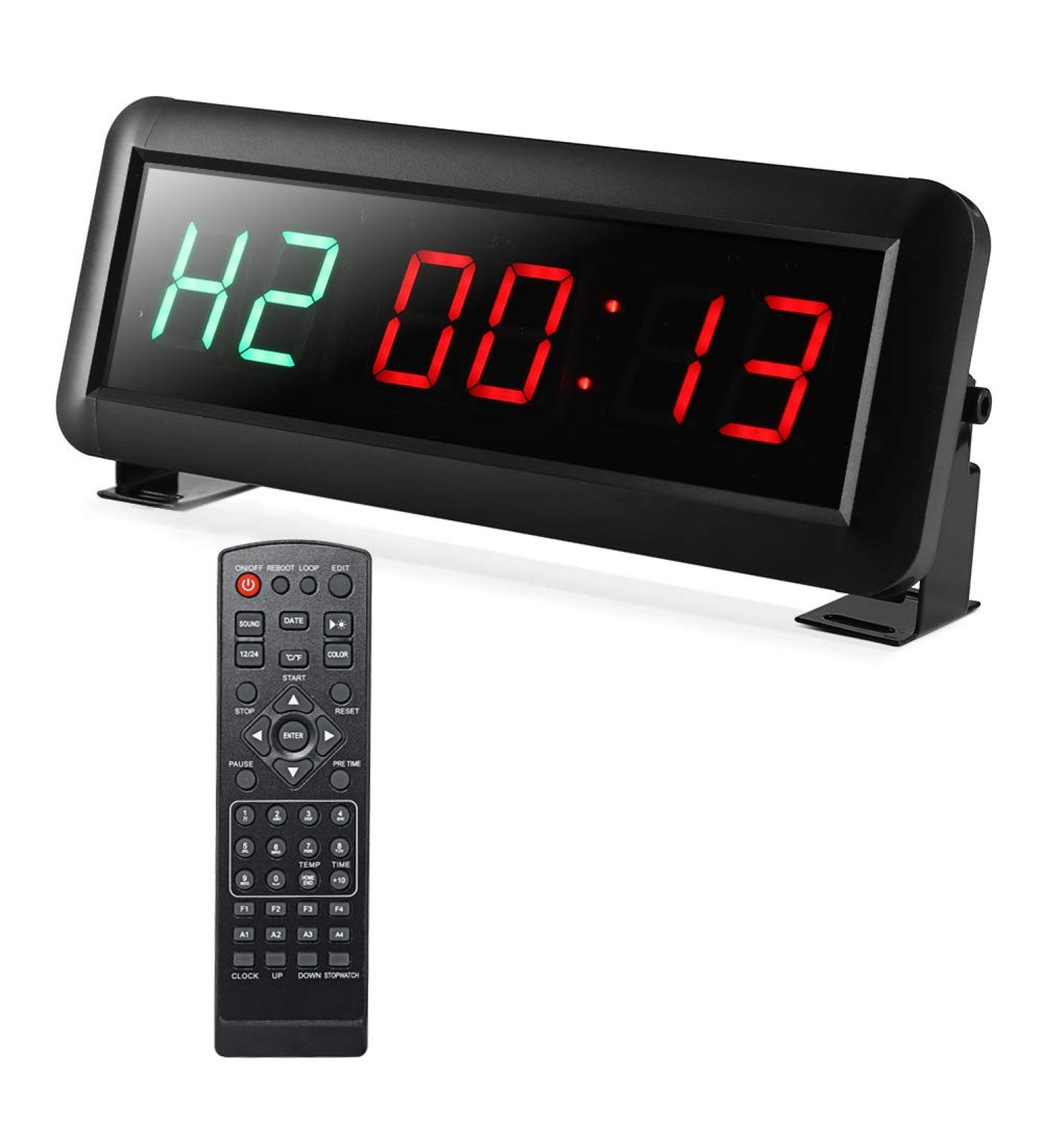 Pellor Fitness Timer - 1.5 Digital Display Interval Timer for CrossFit Tabata EMOM & MMA | Multifunctional Gym Wall Clock - Buy Online on SooperMarket.com