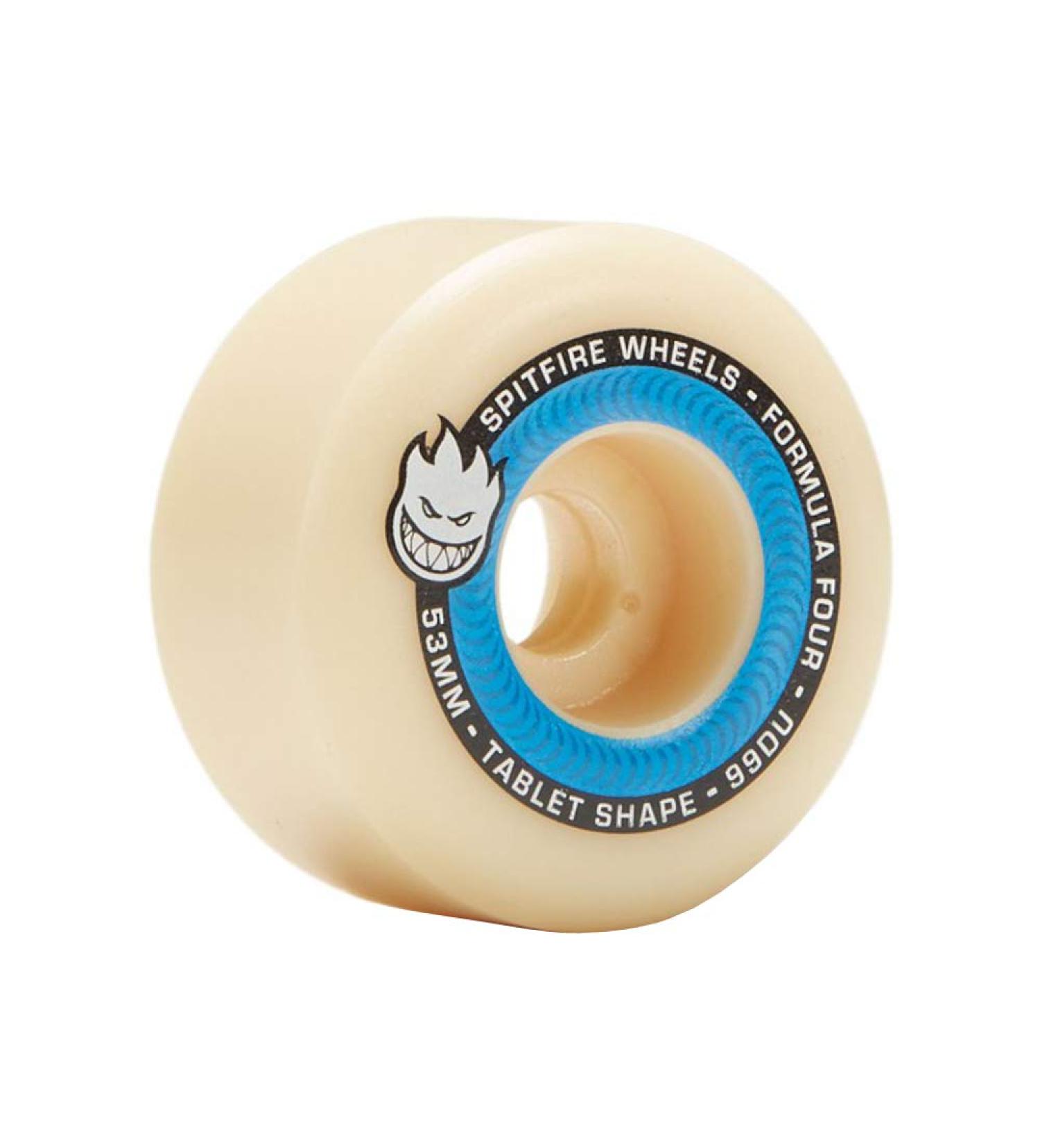 Spitfire Formula Four 99D Tablet Skateboard Wheels - Set of 4 White 52mm