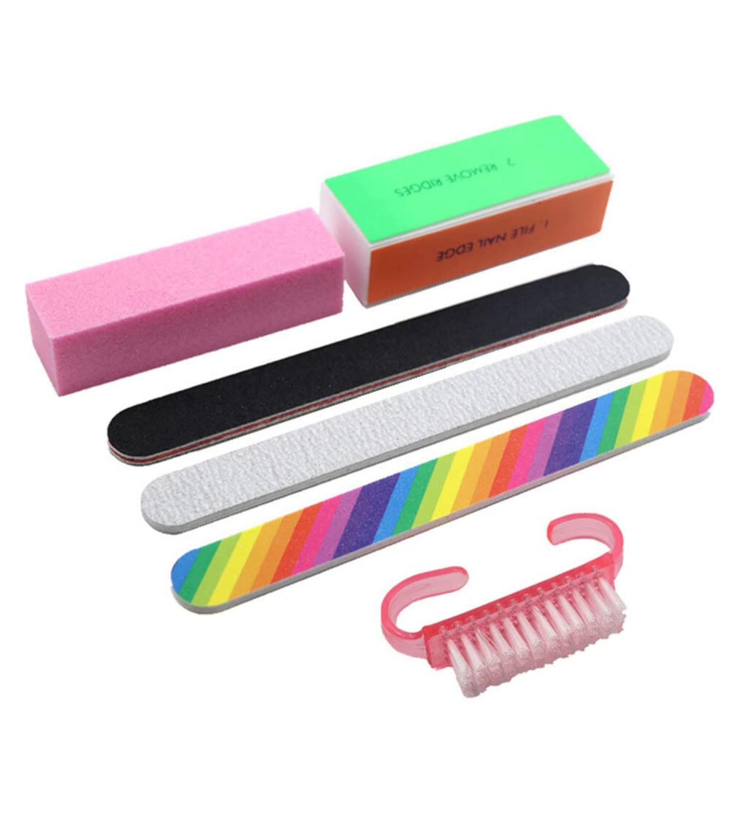 Dajidafu Nail Files Buffer Professional Pedicure Remover Smooth Cleaning Brush Set Accessories Manicure Tool Kit Salon Using - Buy Online on SooperMarket.com