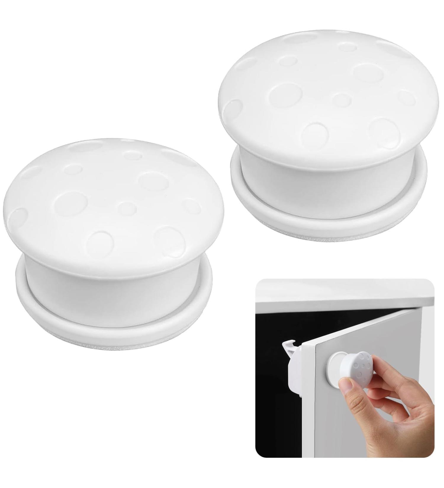 2 Pcs Magnetic Cupboard Locks Cupboard Locks for Children Universal Replacement Magnetic Child Locks for Cupboard Doors Easy Install Child Locks for Kitchen Cupboards (White) - Buy Online on SooperMarket.com