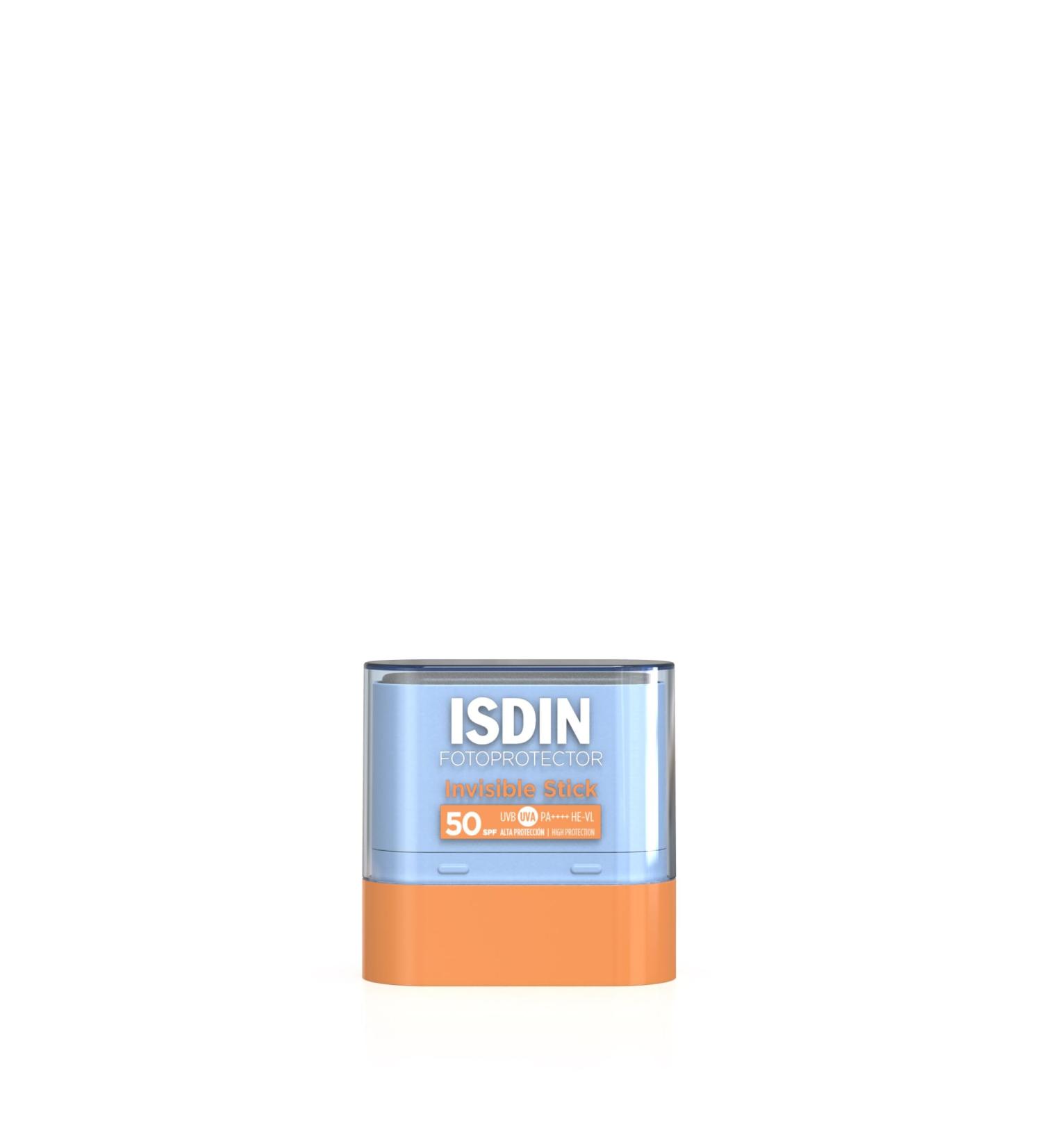 ISDIN Invisible Stick SPF 50 Invisible Sunscreen Stick for Sensitive Areas that is Applied Comfortably 10 gr - Buy Online on SooperMarket.com