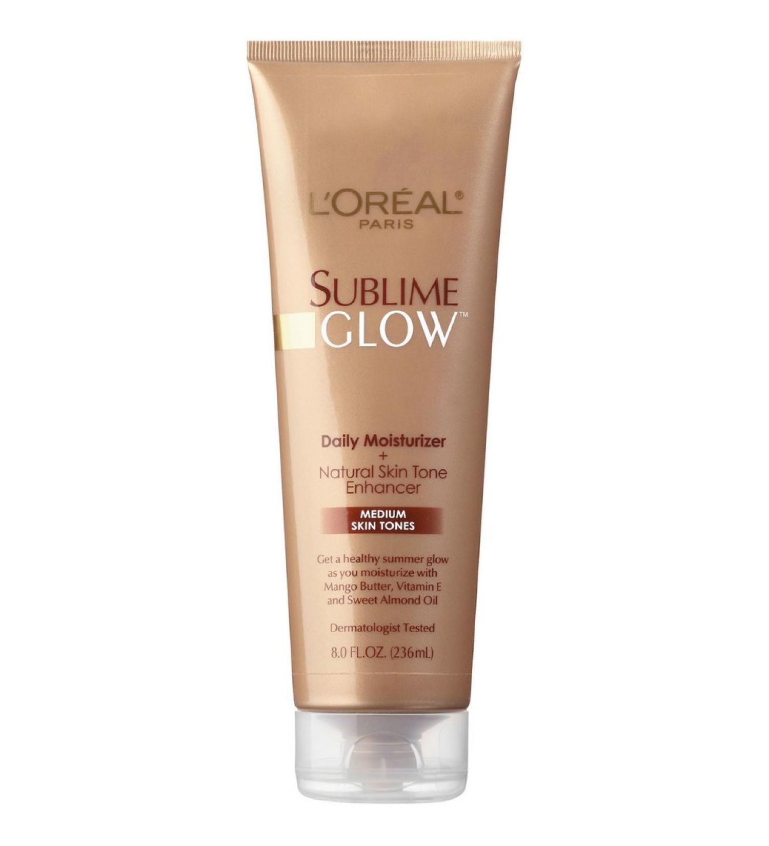 L'Oreal Sublime Glow Daily Moisturizer+Natural Skin Tone Enhancer, Medium Skin Tones 8 oz (Pack of 3)