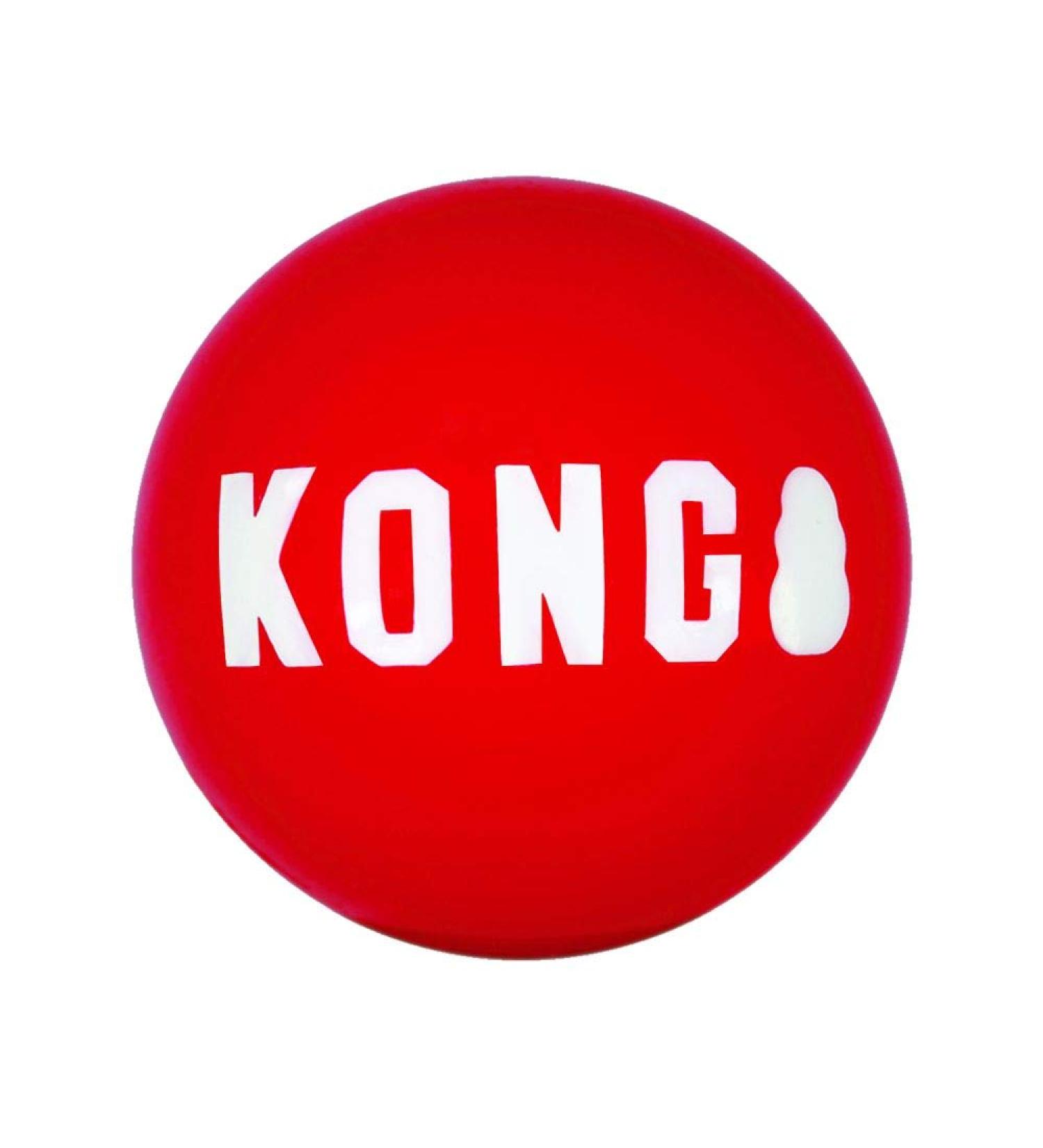 KONG - Signature Balls - 2 Pack Durable Ball for Chasing and Retrieving - For Medium Dogs Red M - Buy Online on SooperMarket.com