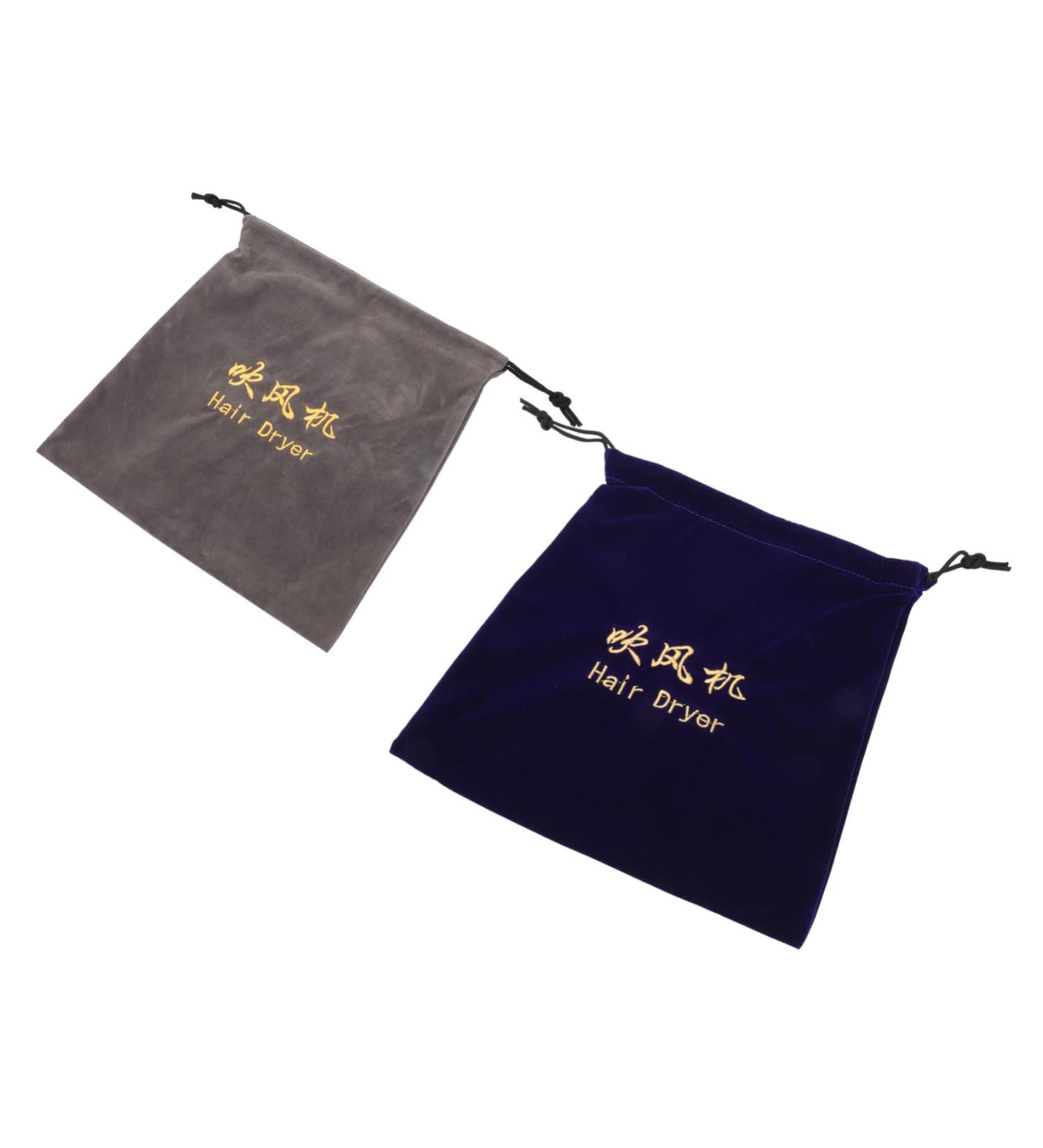 Baluue 4 Pcs Storage Bag Hair Blower Pouch Drawstring Hair Dryer Pouch Hair Blower Bag Mini Flocking Cloth - Buy Online on SooperMarket.com