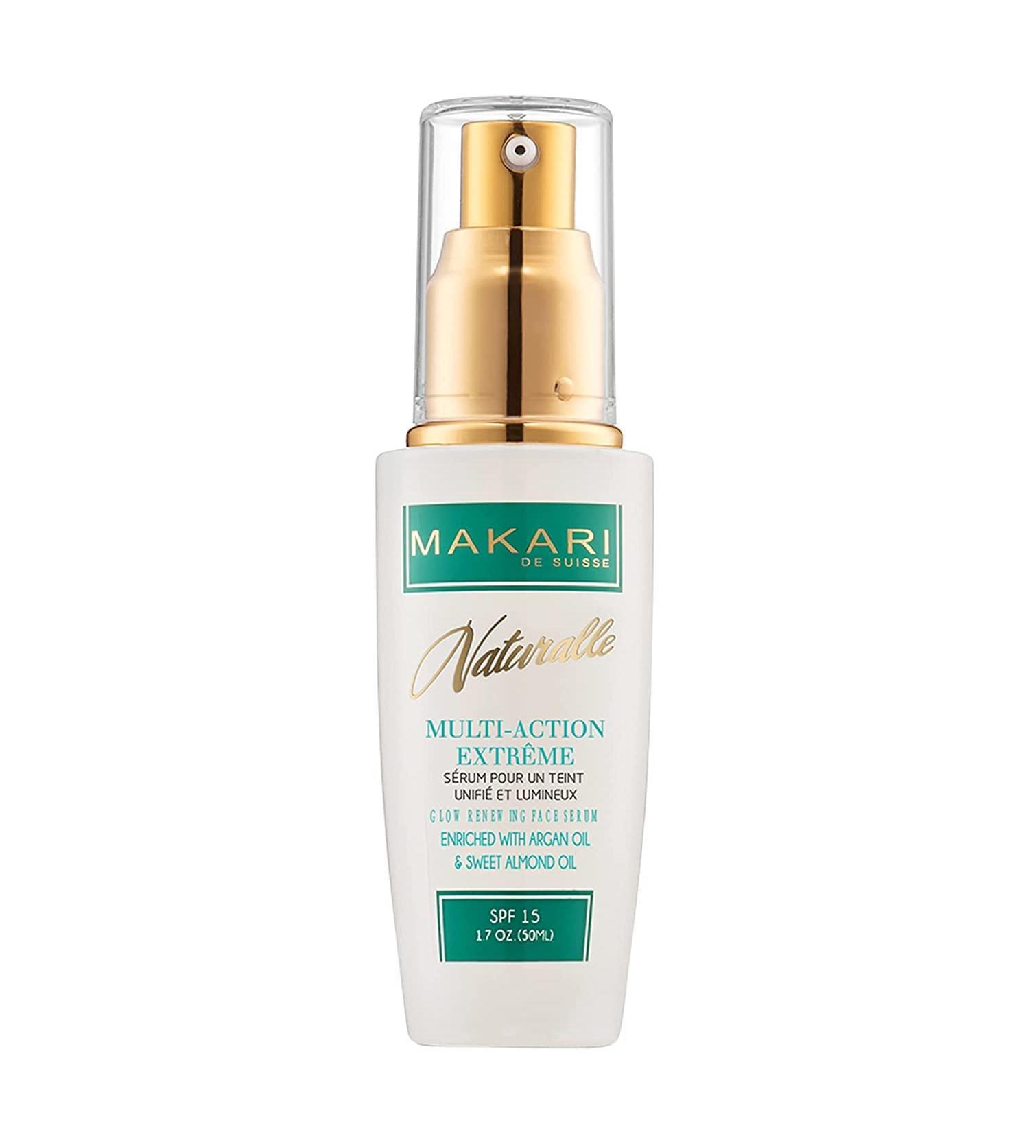 Makari Naturalle Multi-Action Extreme Brightening Serum 1.7 oz | Dark Spot Treatment for Under Eye Circles | Moisturizer with Argan Oil & SPF 16 - Buy Online on SooperMarket.com