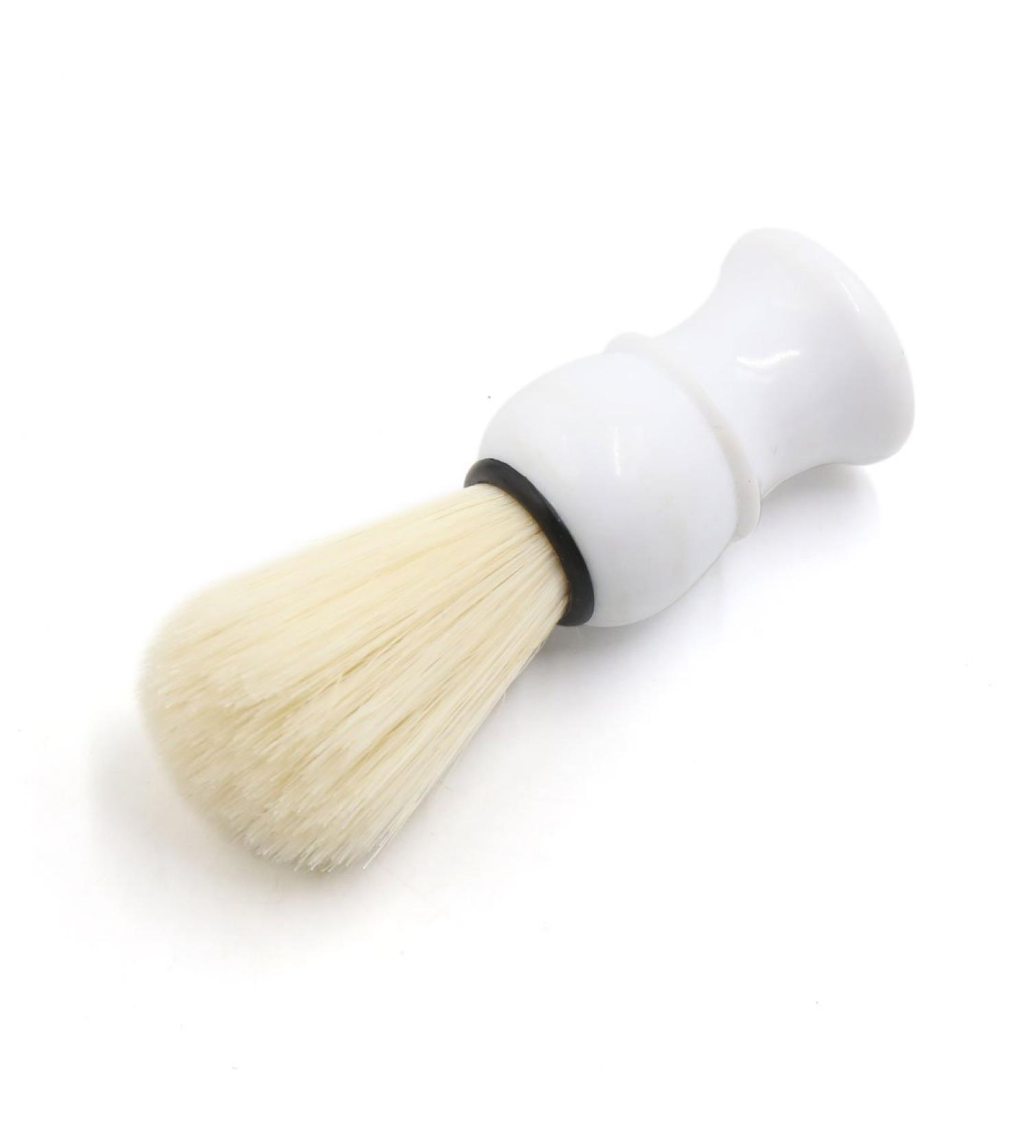 Ruilogod White Plastic Handle Beard & Mustache Brush - Portable Cleaning Tool for Men | International Shipping Available - Buy Online on SooperMarket.com