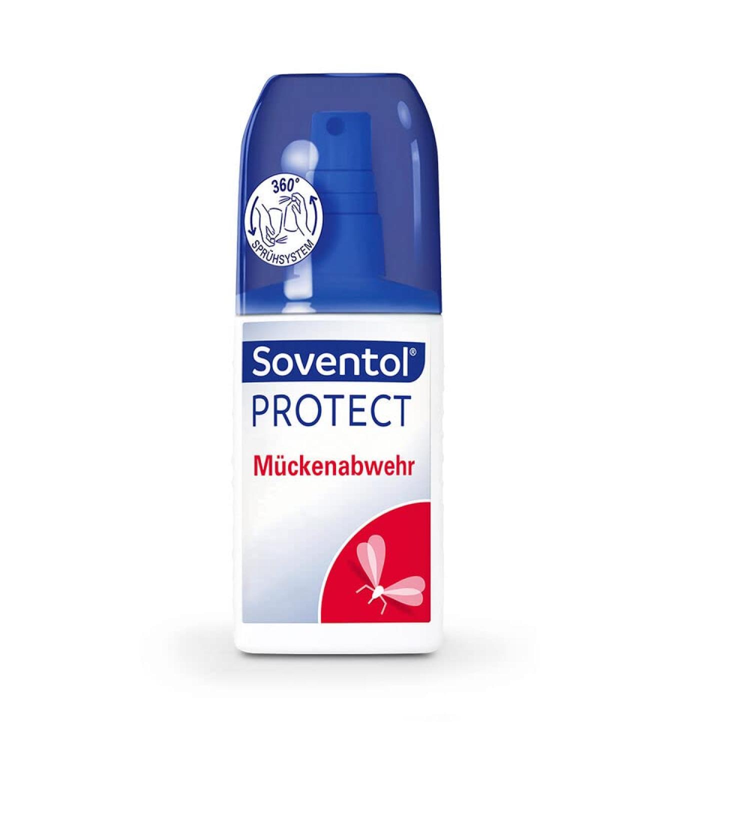 Soventol Protect M cke Intensive Mosquito Spray 100ml - Water-Resistant Kid-Friendly (1yr+) Pleasant Fragrance Effective Protection - Buy Online on SooperMarket.com